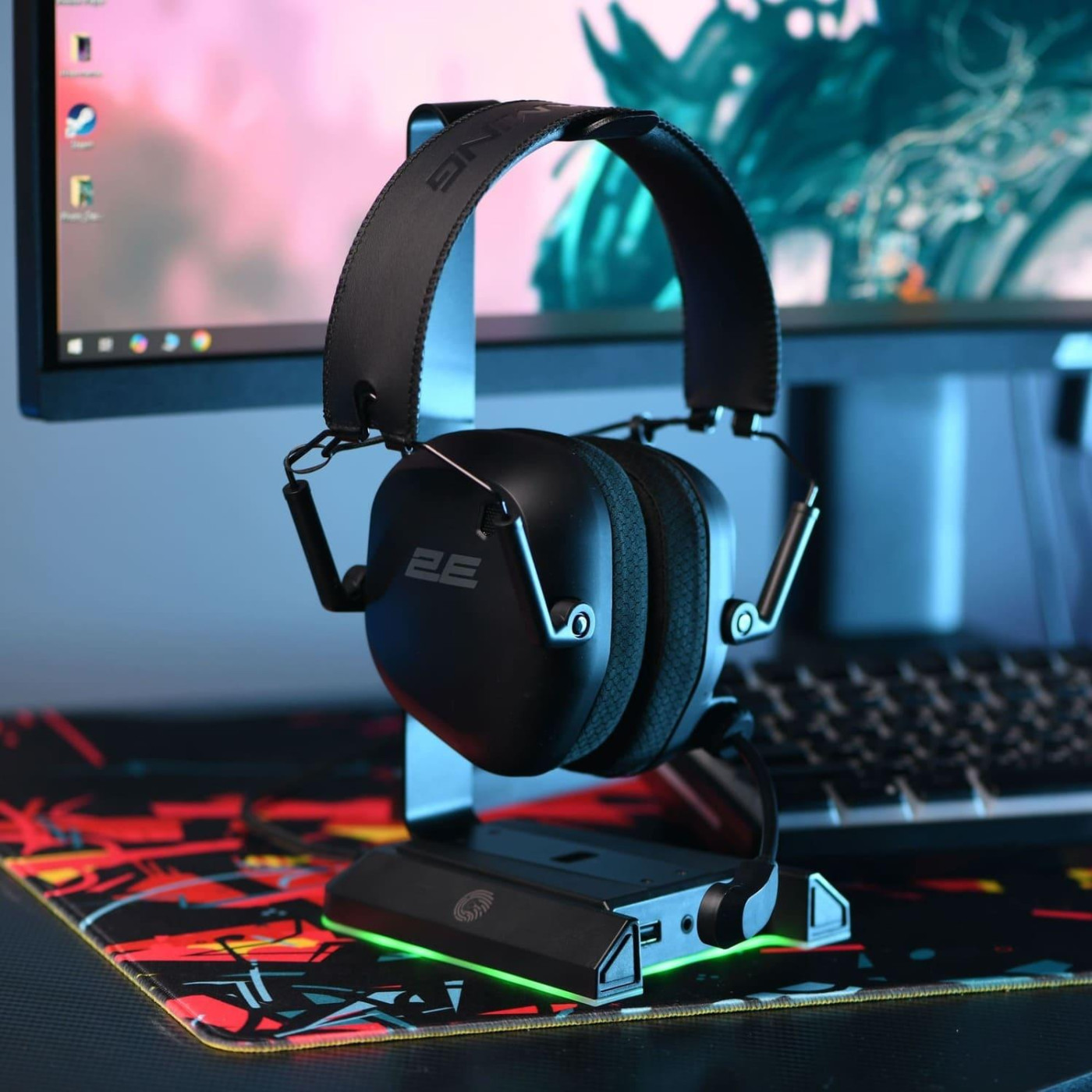 Игровая гарнитура 2E GAMING HG365 BT/WL Black (2E-HG365BK-WL)