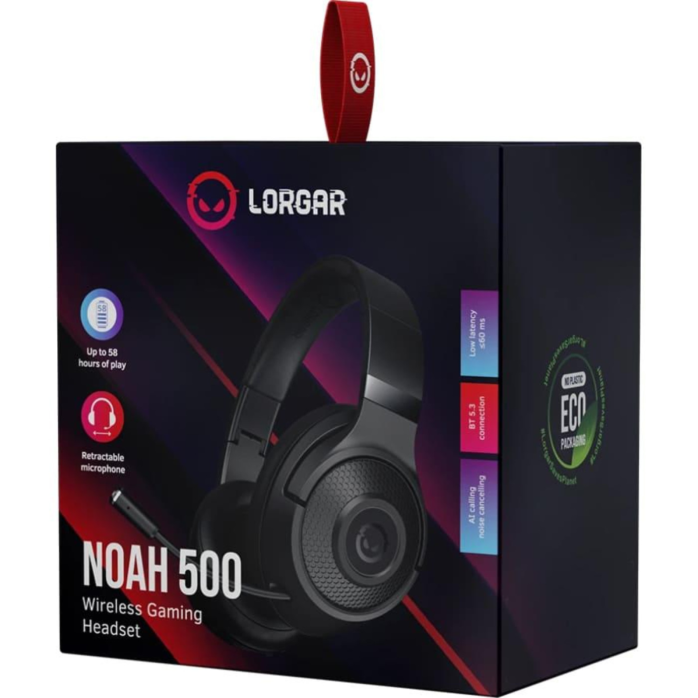 Игровая гарнитура Lorgar Noah 500 Wireless Black (LRG-GHS500)