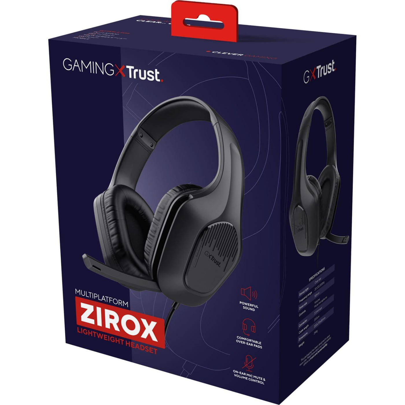 Ігрова гарнітура Trust Gaming GXT 415 Zirox Black (24990) (24990_TRUST)