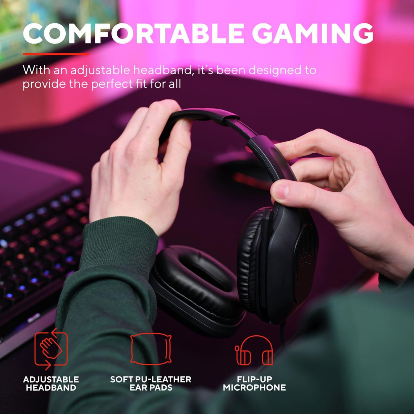 Ігрова гарнітура Trust Gaming GXT 415 Zirox Black (24990) (24990_TRUST)