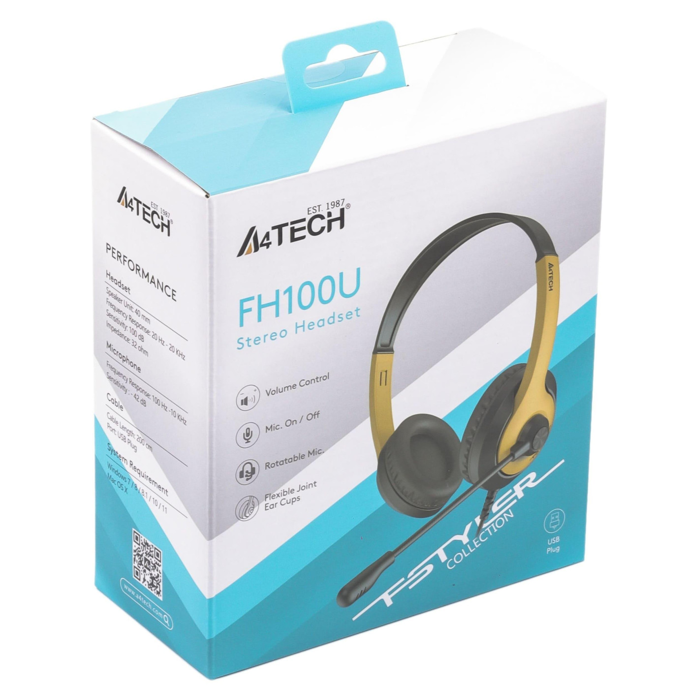 Игровая гарнитура A4Tech FH100U Bumblebee (FH100U Bumblebee-OLD)
