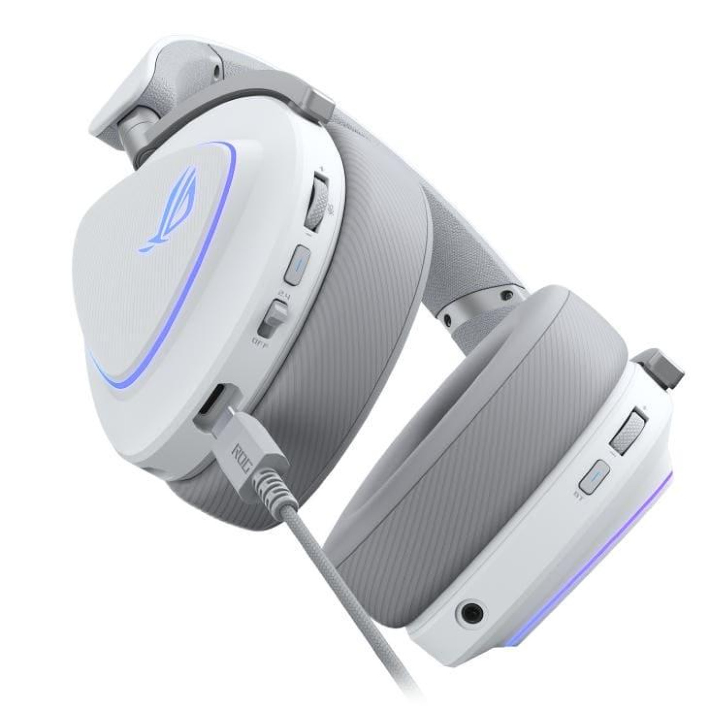 Ігрова гарнітура ASUS ROG Delta II BT/WL RGB Moonlight White (90YH03W0-BHUA10)