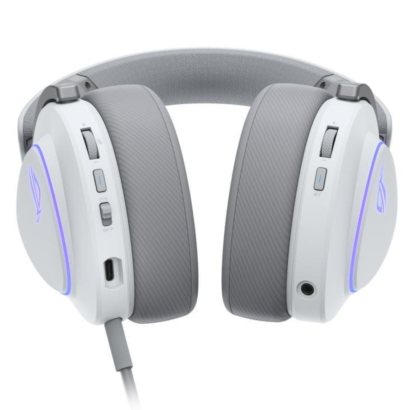 Ігрова гарнітура ASUS ROG Delta II BT/WL RGB Moonlight White (90YH03W0-BHUA10)