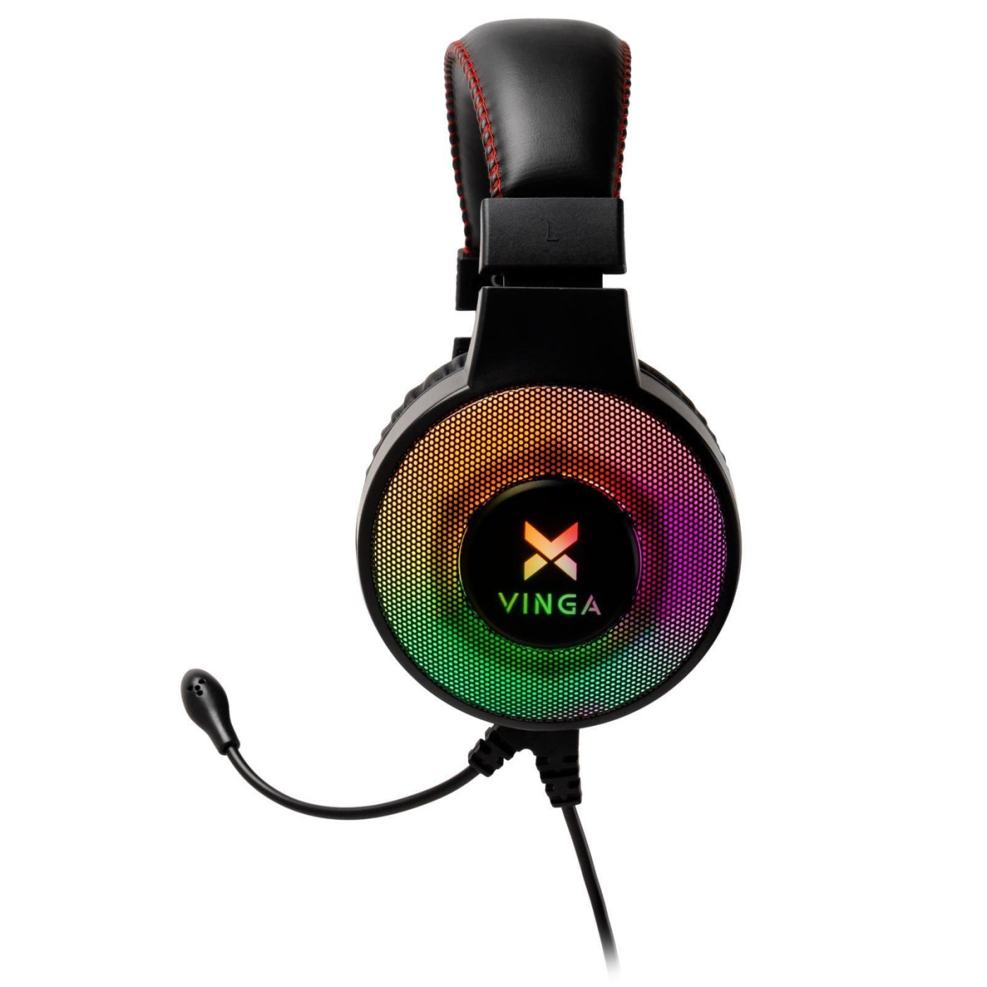 Ігрова гарнітура Vinga HSCU-100 Gaming LED Black (HSCU-100)