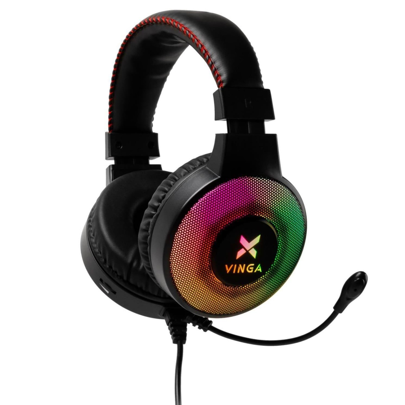 Ігрова гарнітура Vinga HSCU-100 Gaming LED Black (HSCU-100)