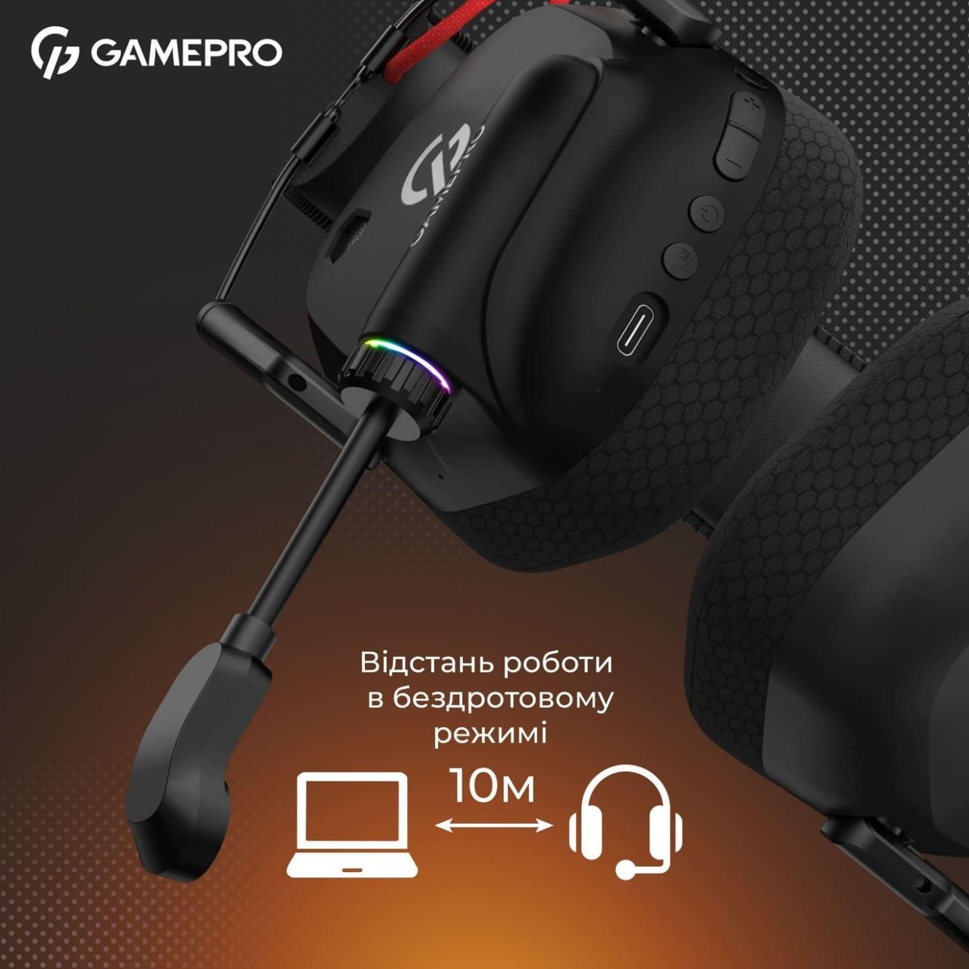 Игровая гарнитура GamePro Genesis Mercury Pro 3-Mode Black (HSW120B)