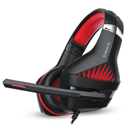 Игровая гарнитура Real-EL GDX-7600 Bblack-Red (GDX-7600 Bblack-Red)
