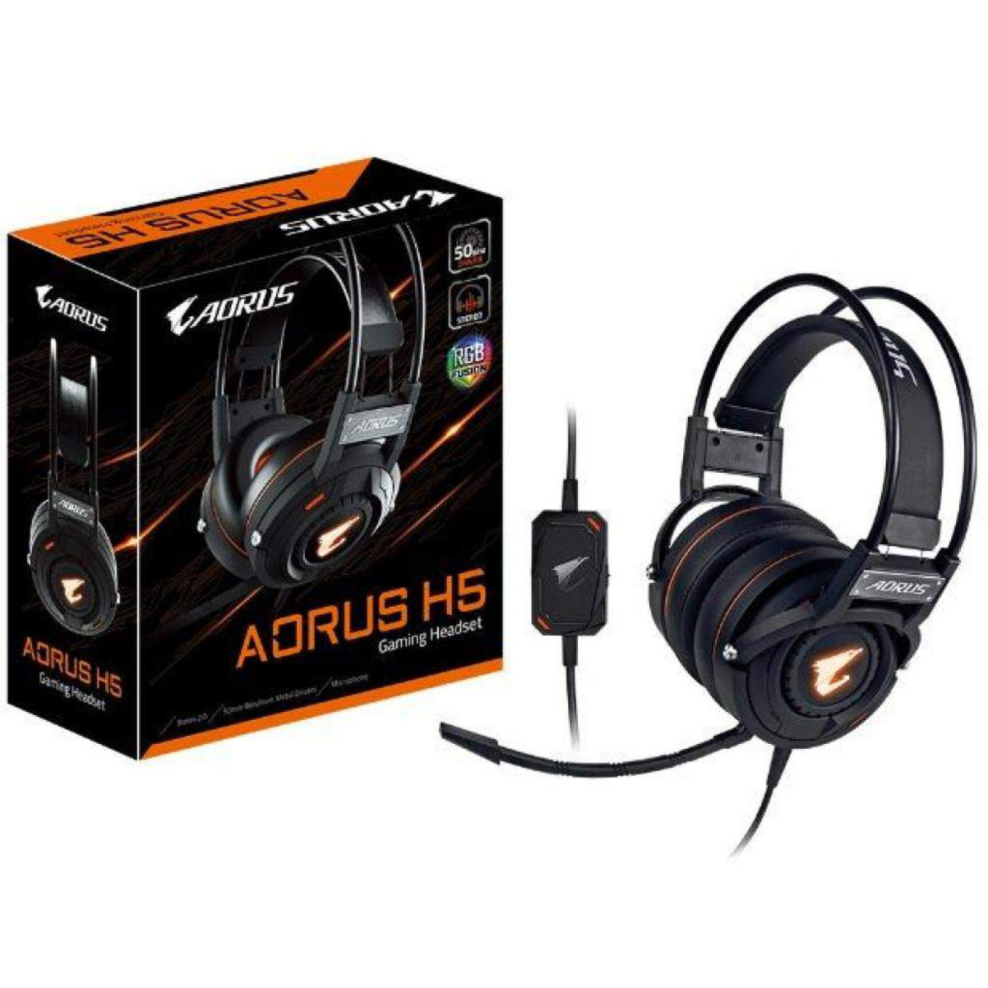 Ігрова гарнітура Gigabyte AORUS H5 Black (AORUS H5)