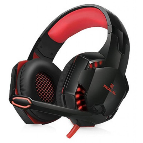Ігрова гарнітура Real-EL GDX-8000 Vibration Surround 7.1 BackLit Black-Red (EL124100017) (GDX-8000)