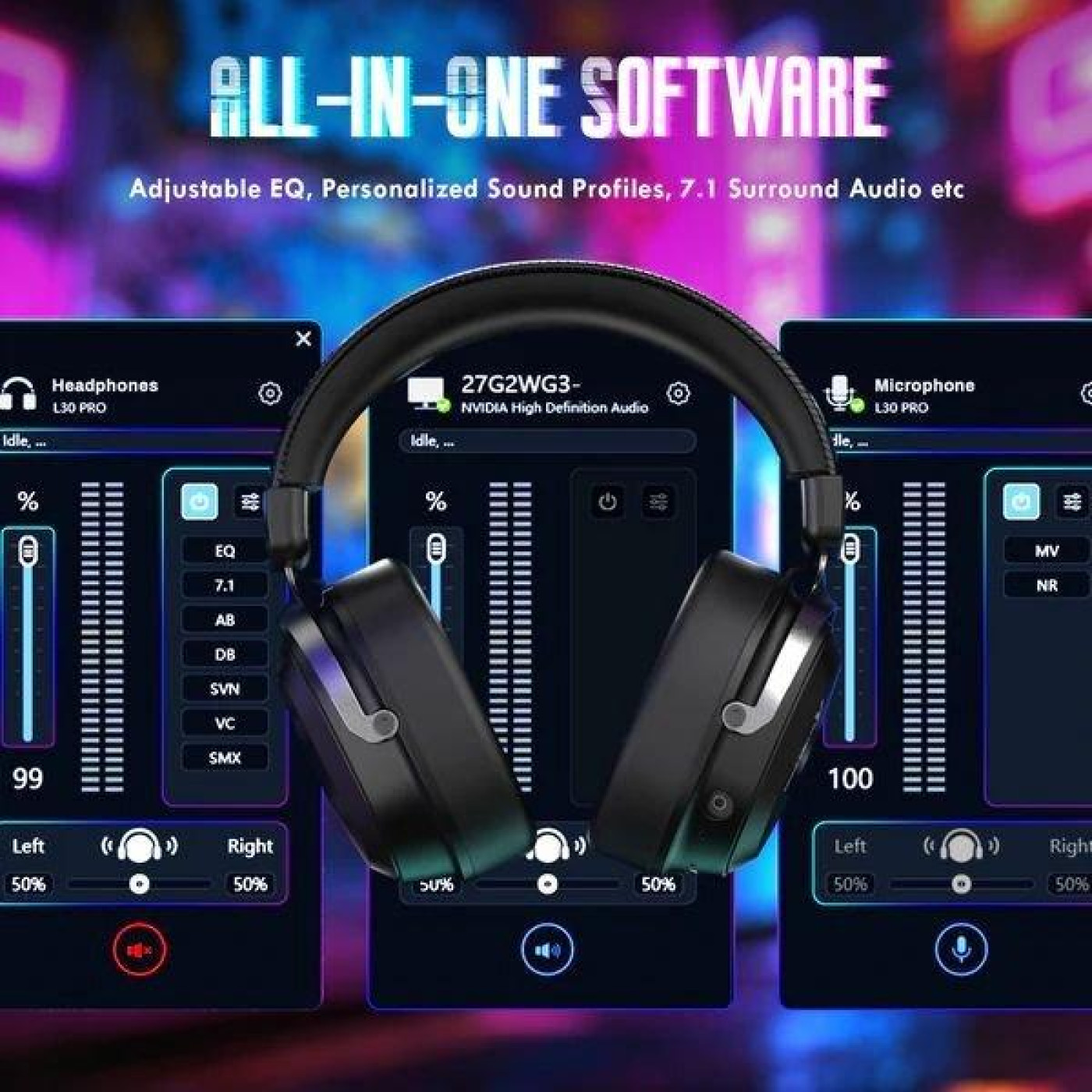 Игровая гарнитура Attack Shark L30 Pro Wireless (AS-6979033730205-B) Black (G-000004415)