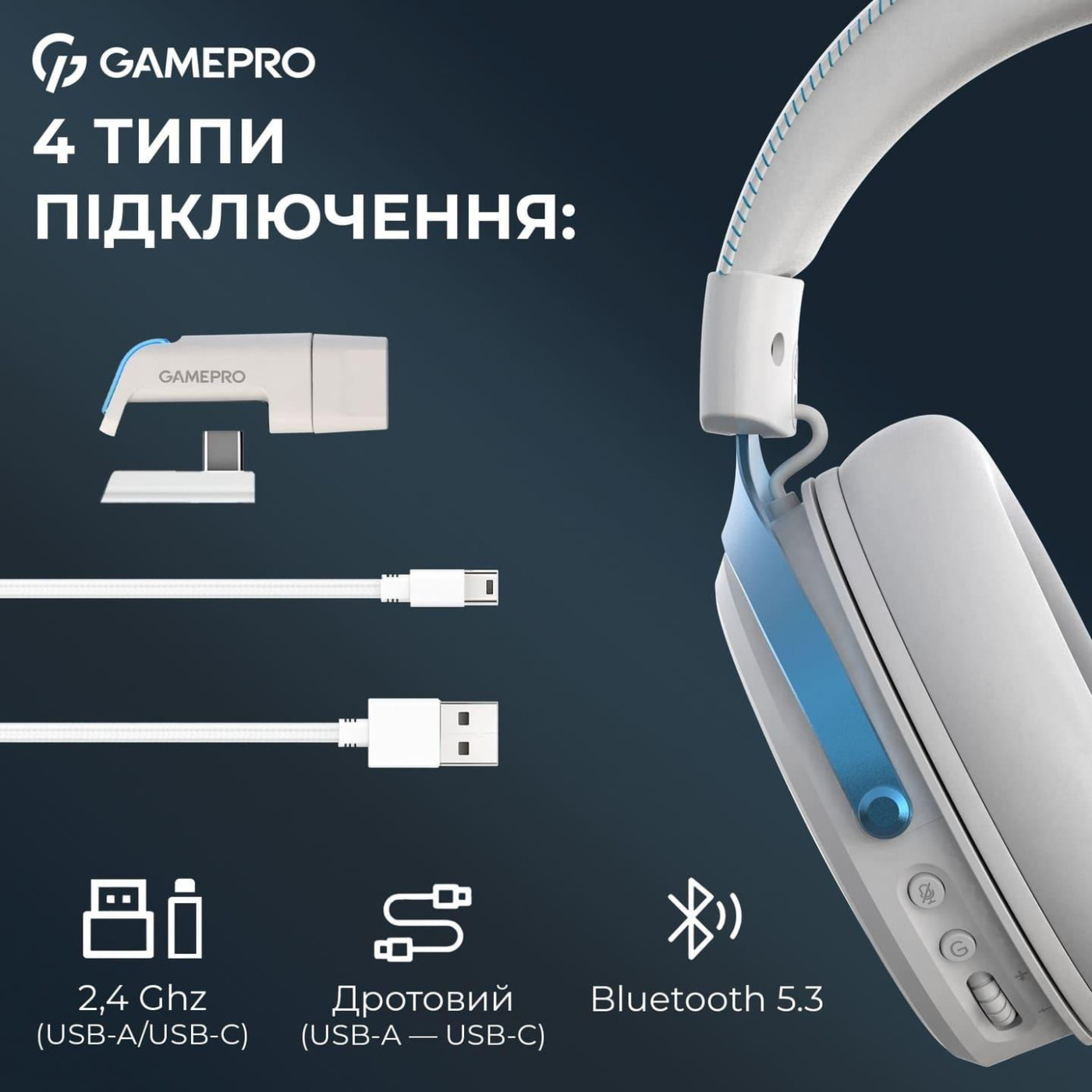 Игровая гарнитура GamePro Asgard Skadi (HSW191WB)