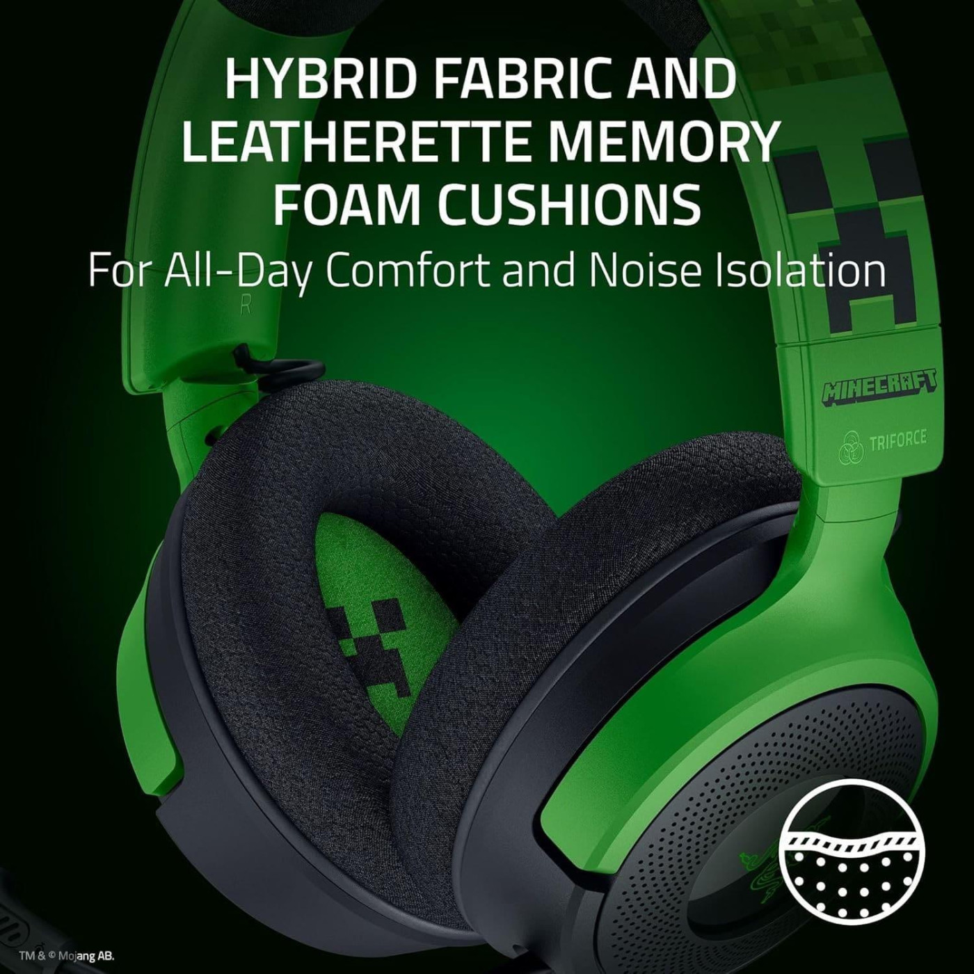 Ігрова гарнітура Razer Kraken V4 X Minecraft Edition (RZ04-05180200-R3M1)