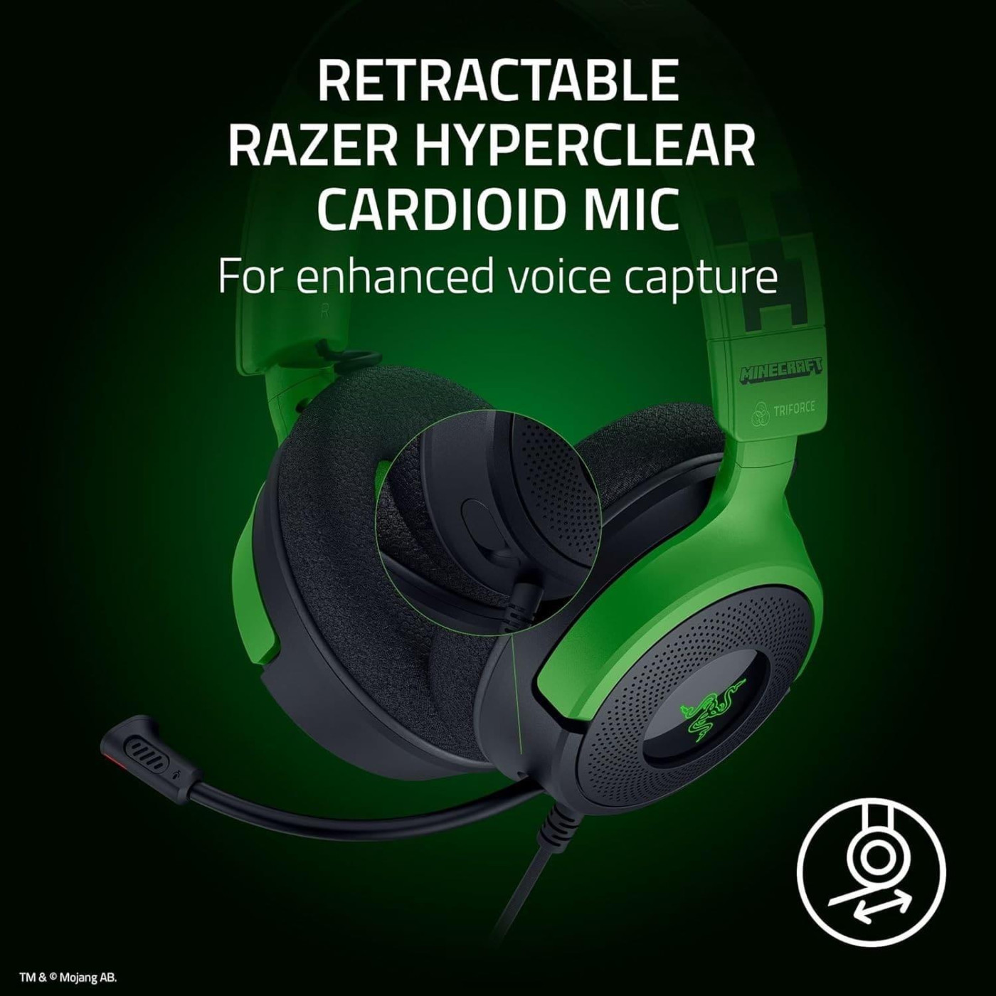 Ігрова гарнітура Razer Kraken V4 X Minecraft Edition (RZ04-05180200-R3M1)