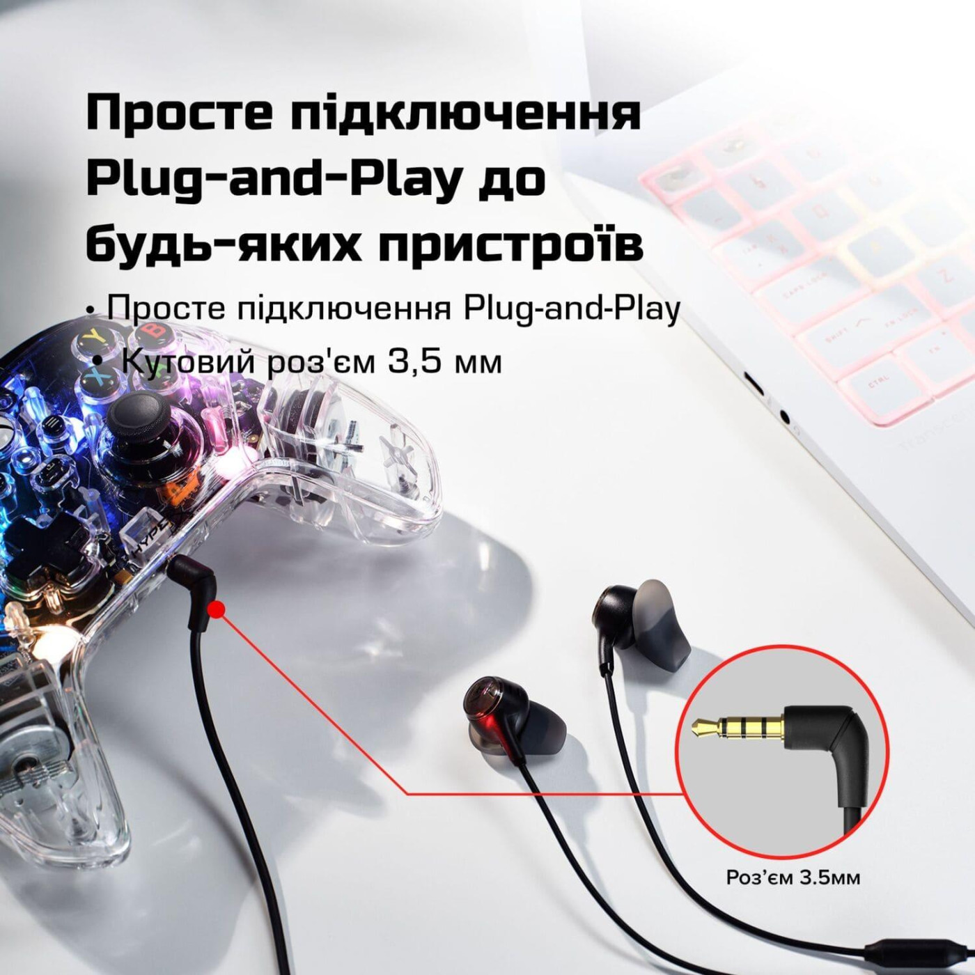 Ігрова гарнітура HyperX Cloud Earbuds III 3.5мм Black (BN7R9AA)