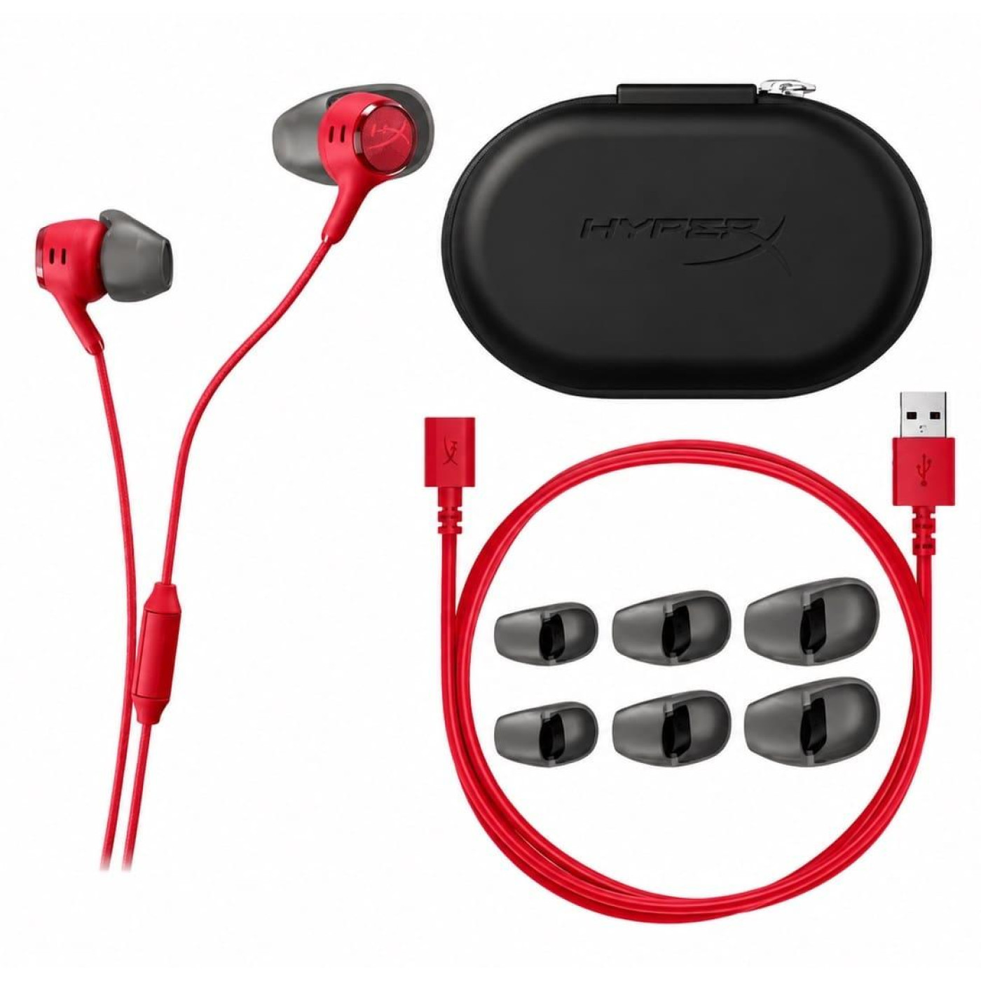 Игровая гарнитура HyperX Cloud Earbuds III S USB-C Red (BN7S2AA)