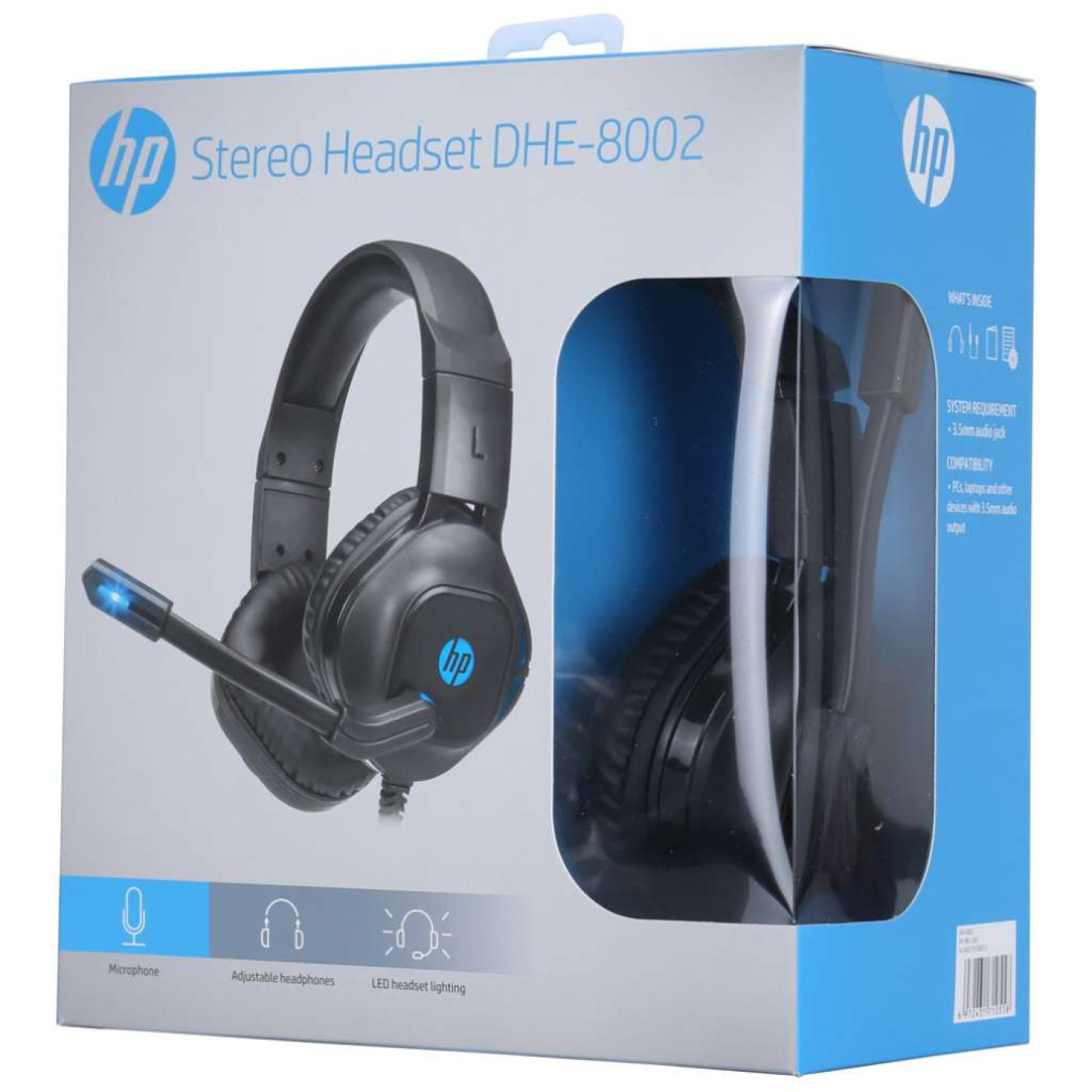 Ігрова гарнітура HP DHE-8002 Gaming Red LED Black (DHE-8002)