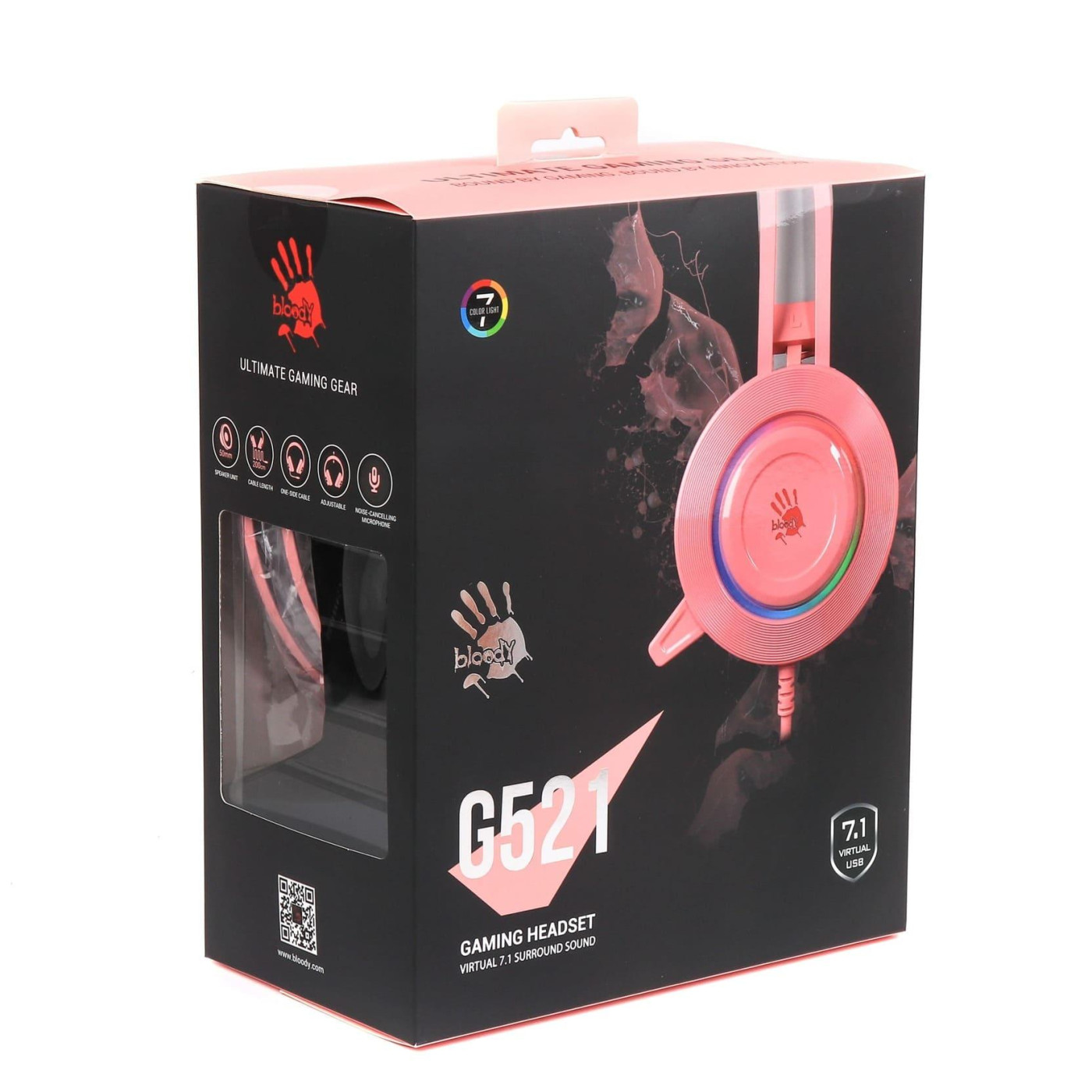 Игровая гарнитура Bloody G521 USB Pink (G521 (Pink))