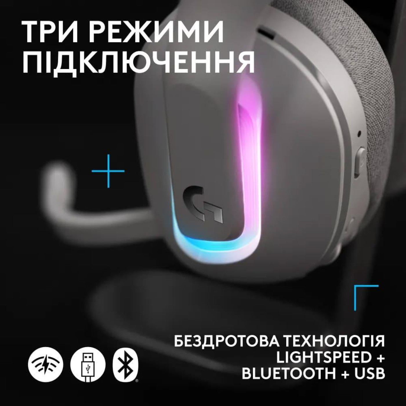 Ігрова гарнітура Logitech G522 Lightspeed Wireless Gaming Headset White (981-001550)