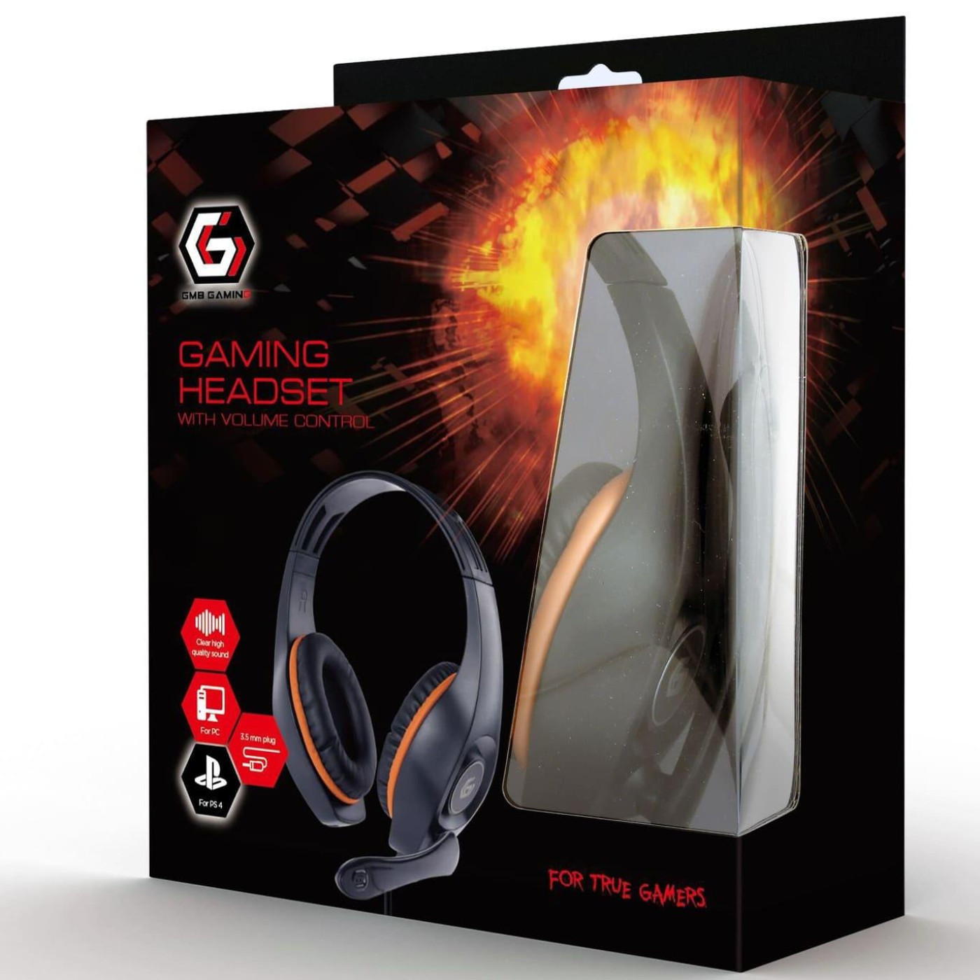 Ігрова гарнітура Gembird GHS-05-O Black-Orange (GHS-05-O)