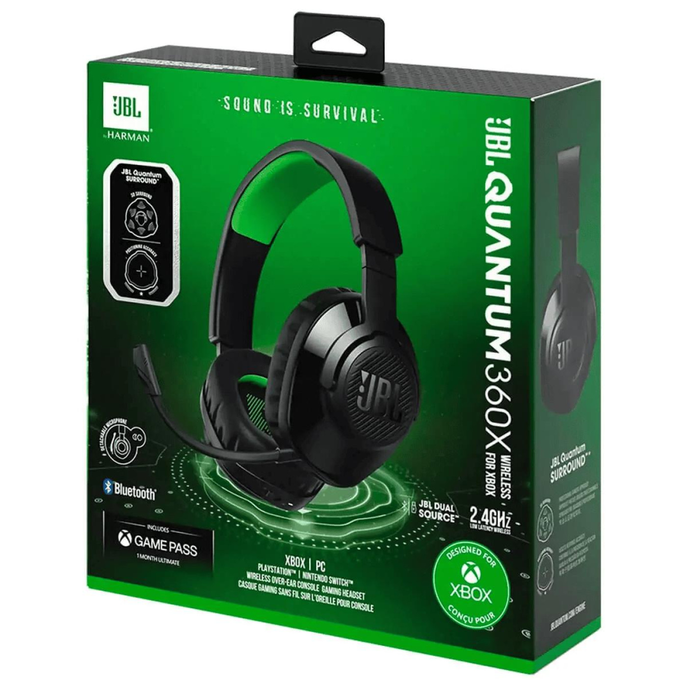 Ігрова гарнітура JBL 360X Wireless for XBOX (JBLQ360XWLBLKGRN)