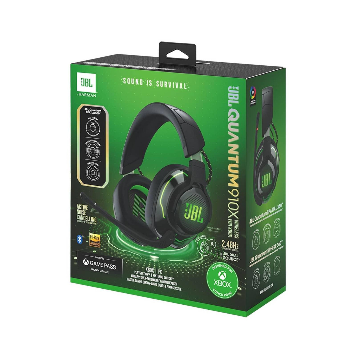 Ігрова гарнітура JBL Quantum 910X Wireless for XBOX (JBLQ910XWLBLKGRN)