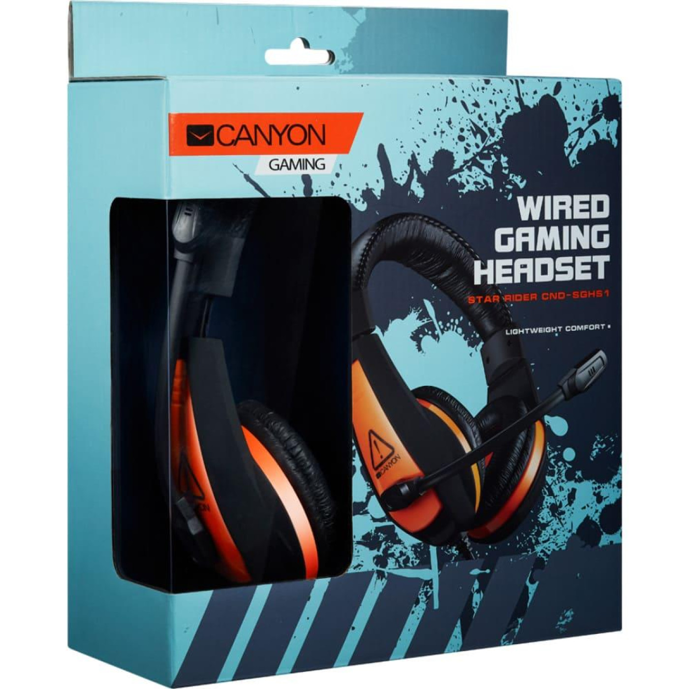 Ігрова гарнітура Canyon CND-SGHS1A Black-Orange (CND-SGHS1A)