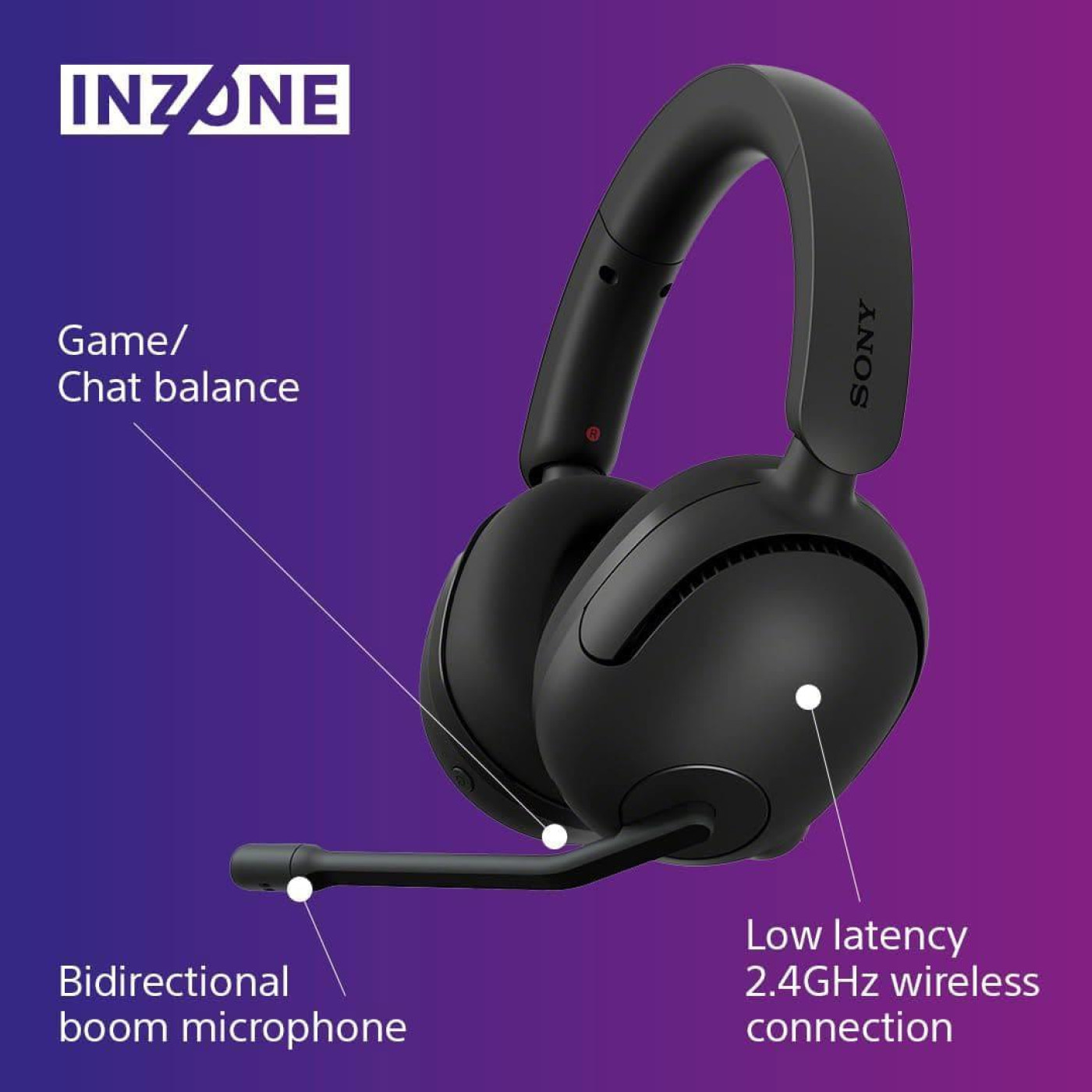 Ігрова гарнітура Sony Inzone H5 Wireless Black (WHG500B.CE7)