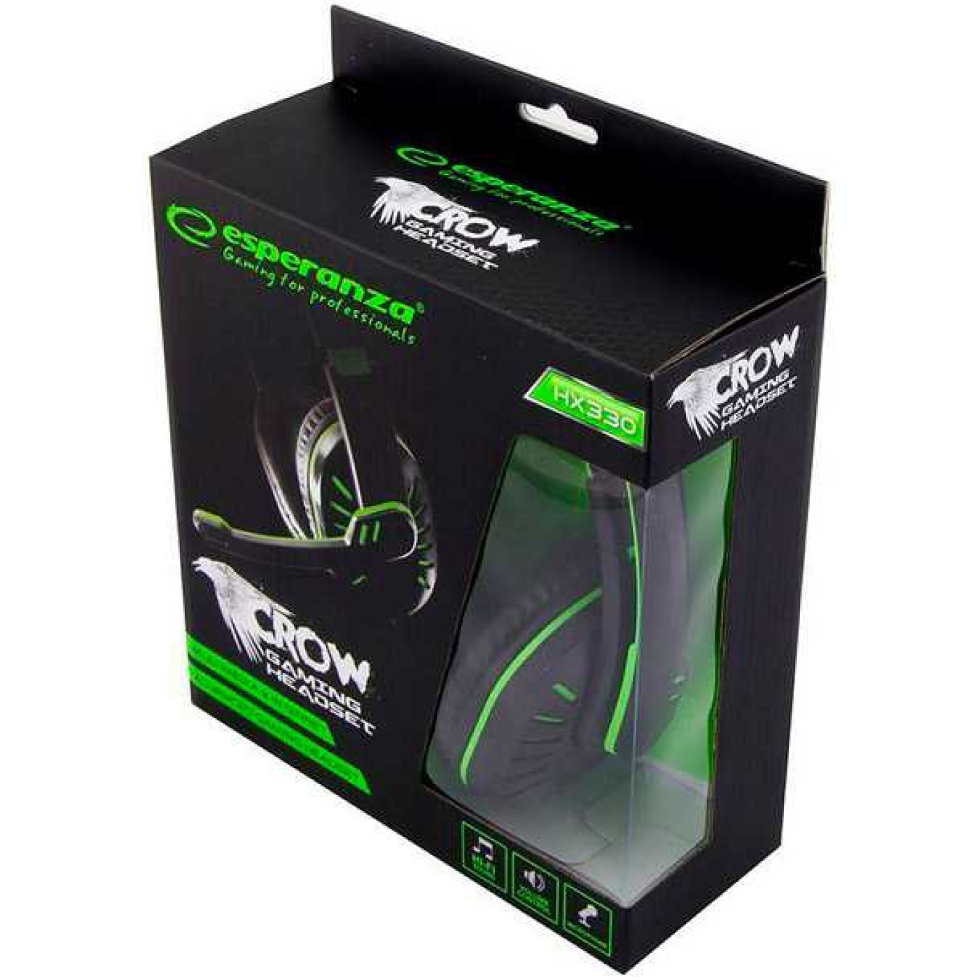 Ігрова гарнітура Esperanza EGH330G Black-Green (EGH330G)