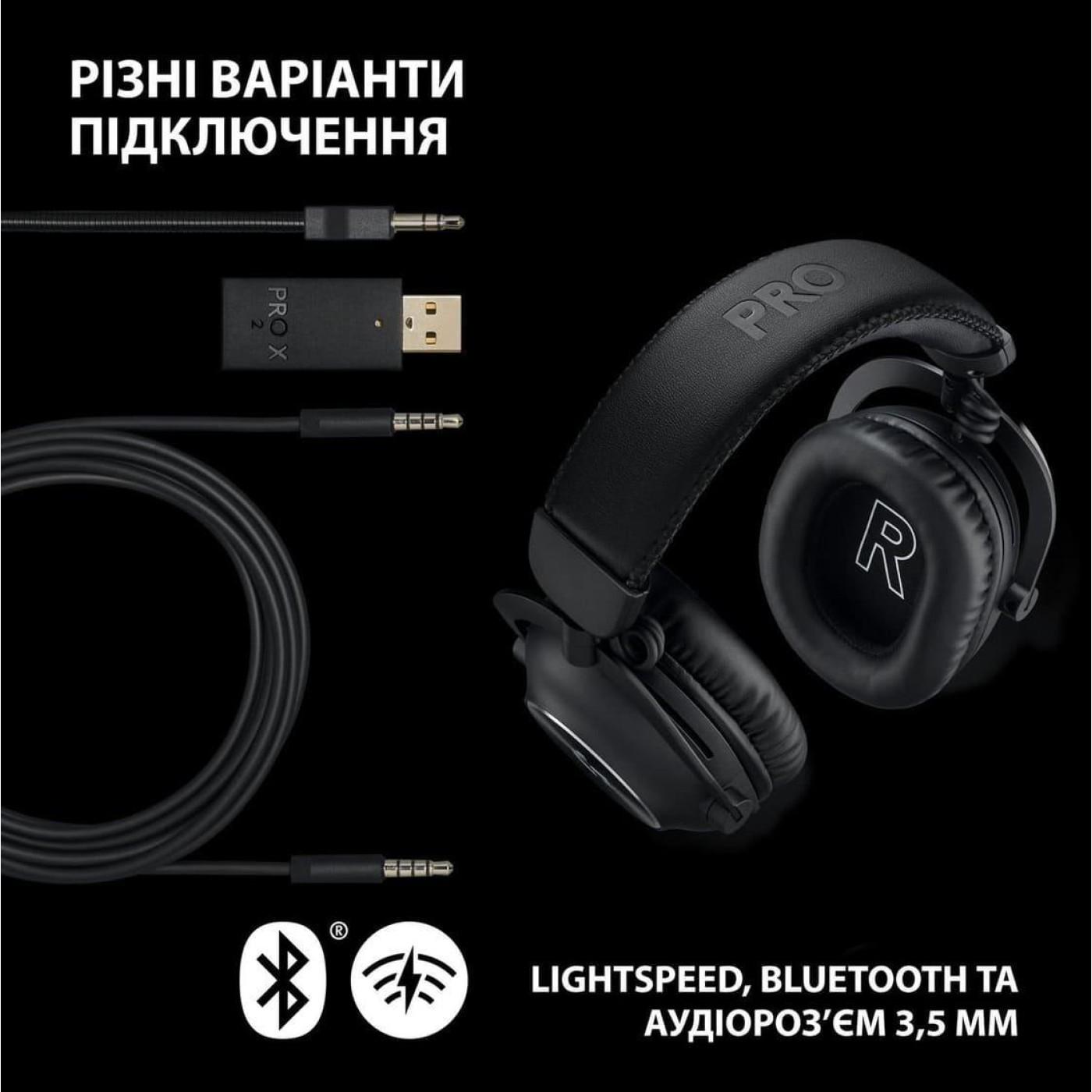 Игровая гарнитура Logitech G Pro X 2 Lightspeed Wireless Black (981-001263)