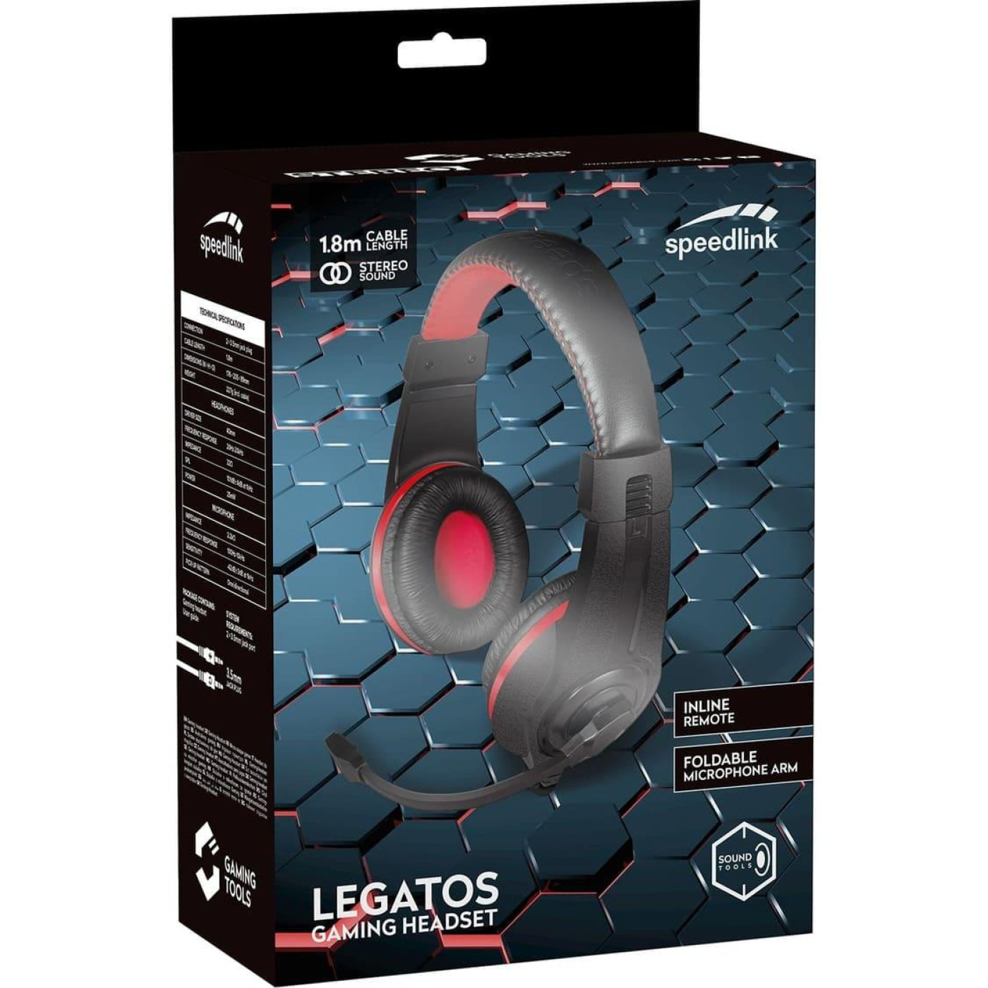 Игровая гарнитура Speedlink LEGATOS Stereo Gaming Headset, black (SL-860000-BK)