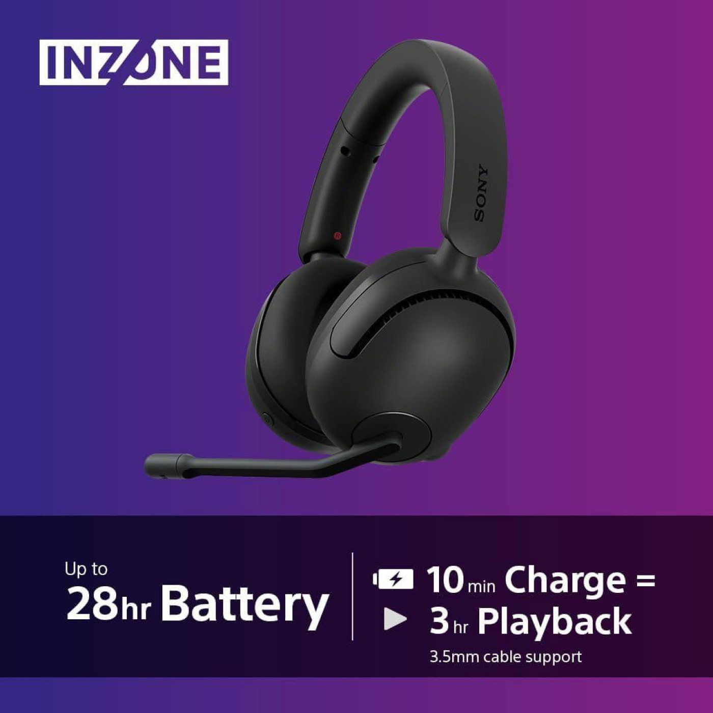 Ігрова гарнітура Sony Inzone H5 Wireless Black (WHG500B.CE7)