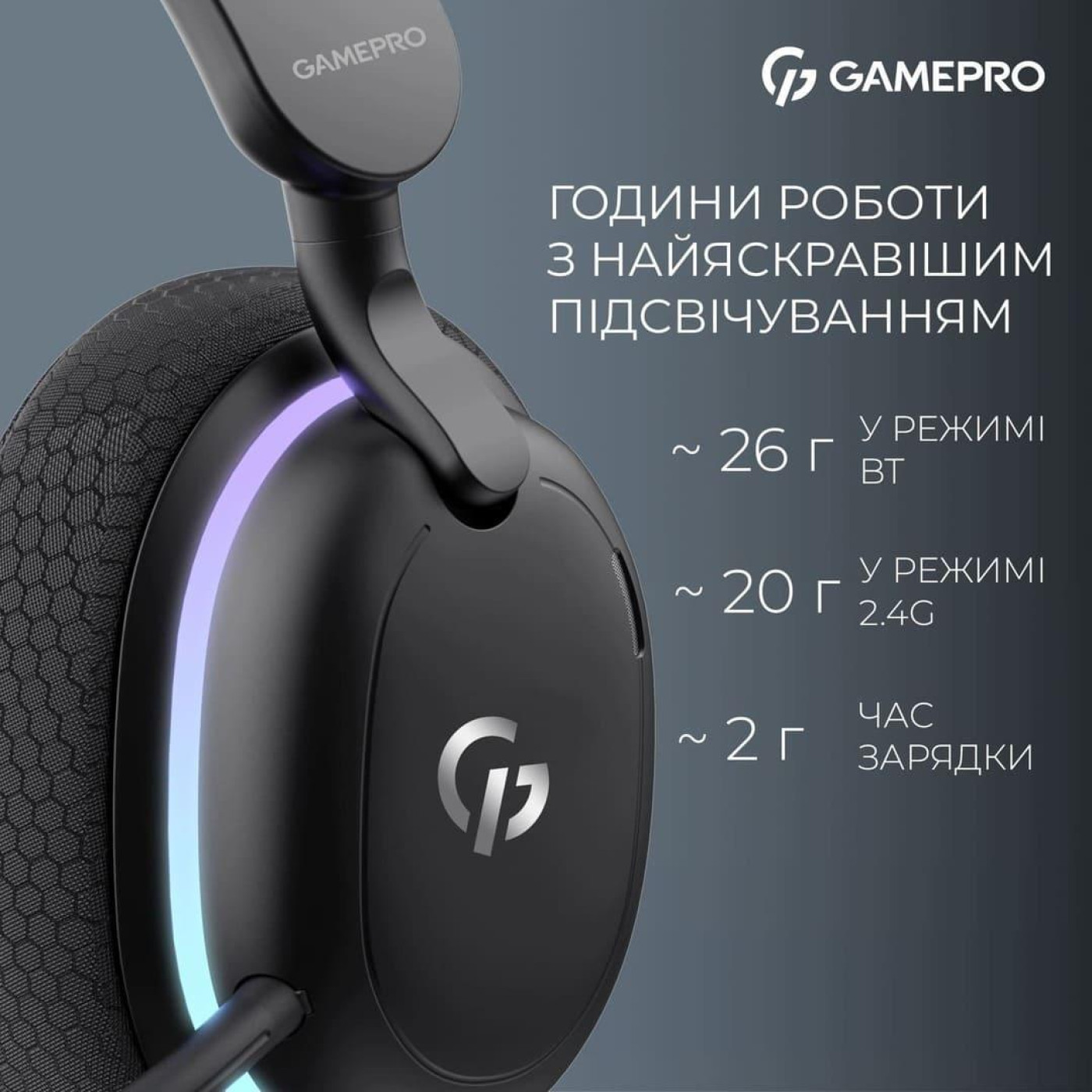 Ігрова гарнітура GamePro Asgard Bragi Black (HSW250B) U1