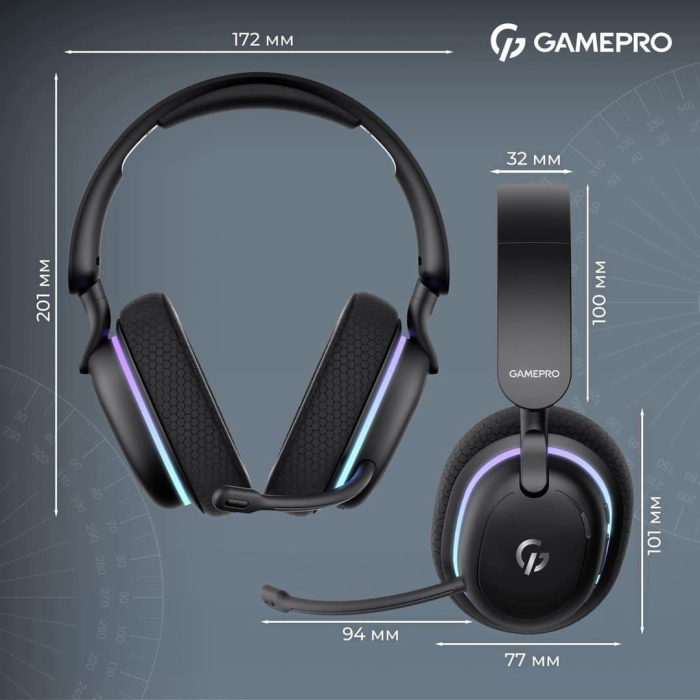 Ігрова гарнітура GamePro Asgard Bragi Black (HSW250B) U1