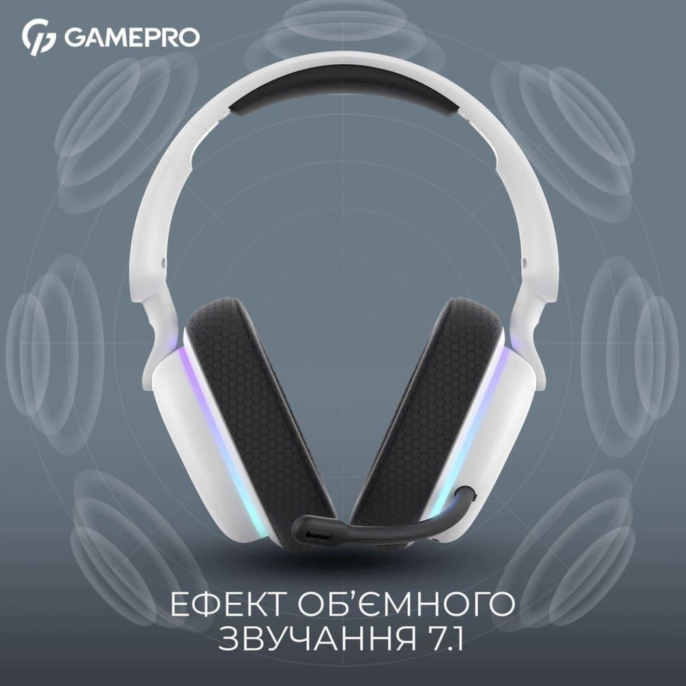Ігрова гарнітура GamePro Asgard Bragi White (HSW250W)
