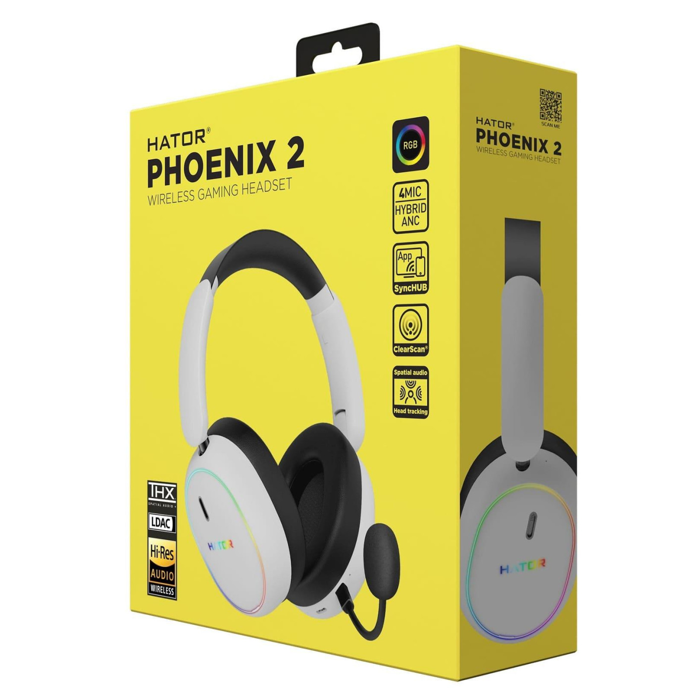 Игровая гарнитура HATOR Phoenix 2 Hi-Res Wireless White (ESH41)