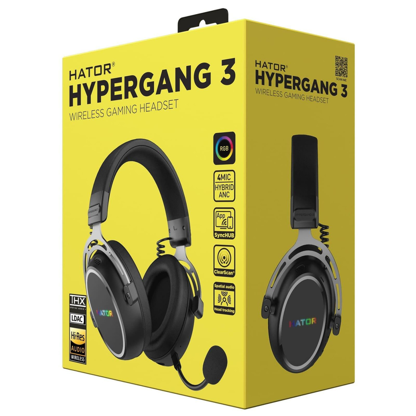 Игровая гарнитура HATOR Hypergang 3 Hi-Res Wireless Black (ESH55)
