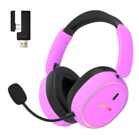 Ігрова гарнітура HATOR Phoenix 2 Hi-Res Wireless Cyber Violet (ESH42)