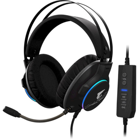 Игровая гарнитура Gigabyte AORUS H1 50mm drives Virtual 7.1 RGB Mic rophone USB2.0 Connect (AORUS H1)