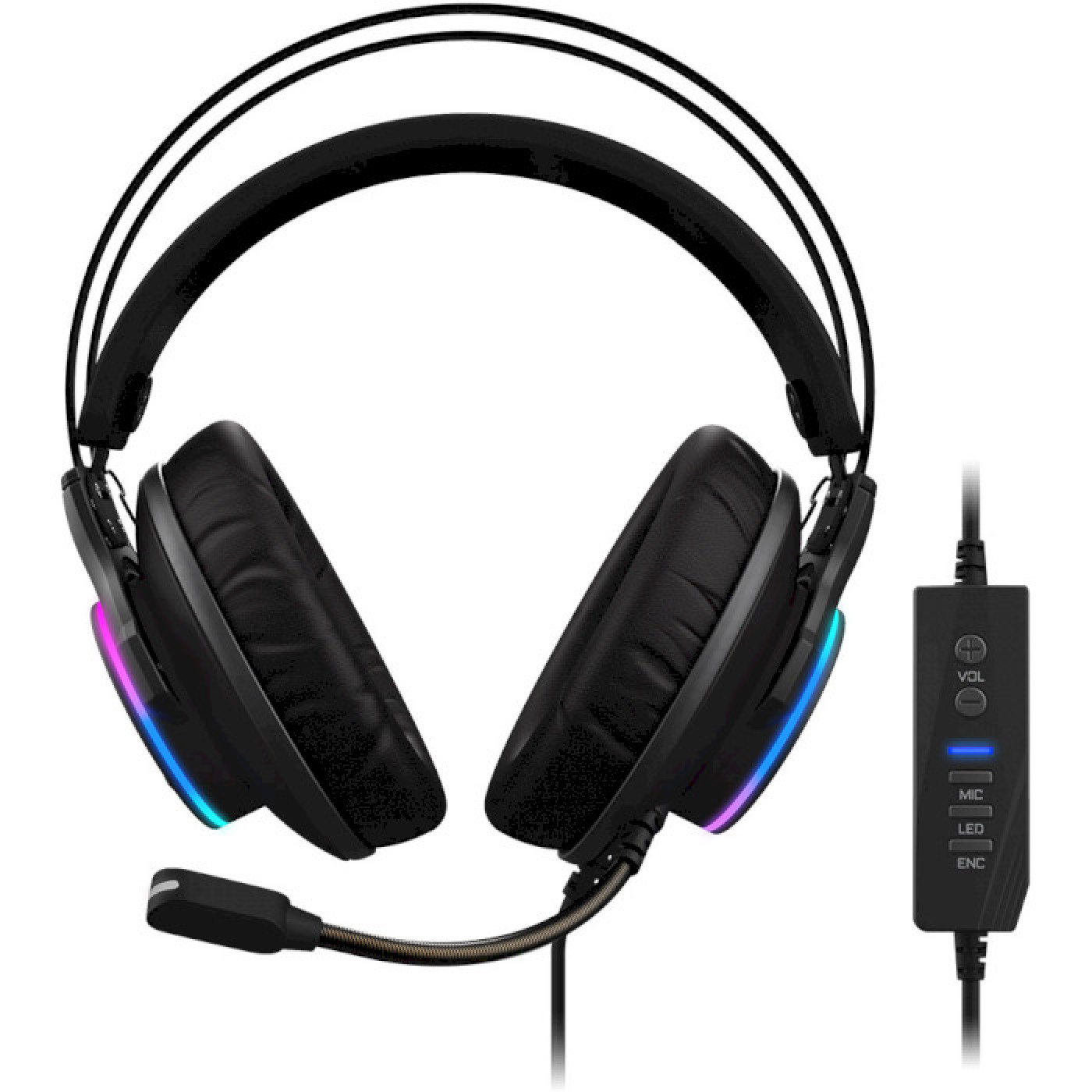 Ігрова гарнітура Gigabyte AORUS H1 50mm drives Virtual 7.1 RGB Mic rophone USB2.0 Connect (AORUS H1)
