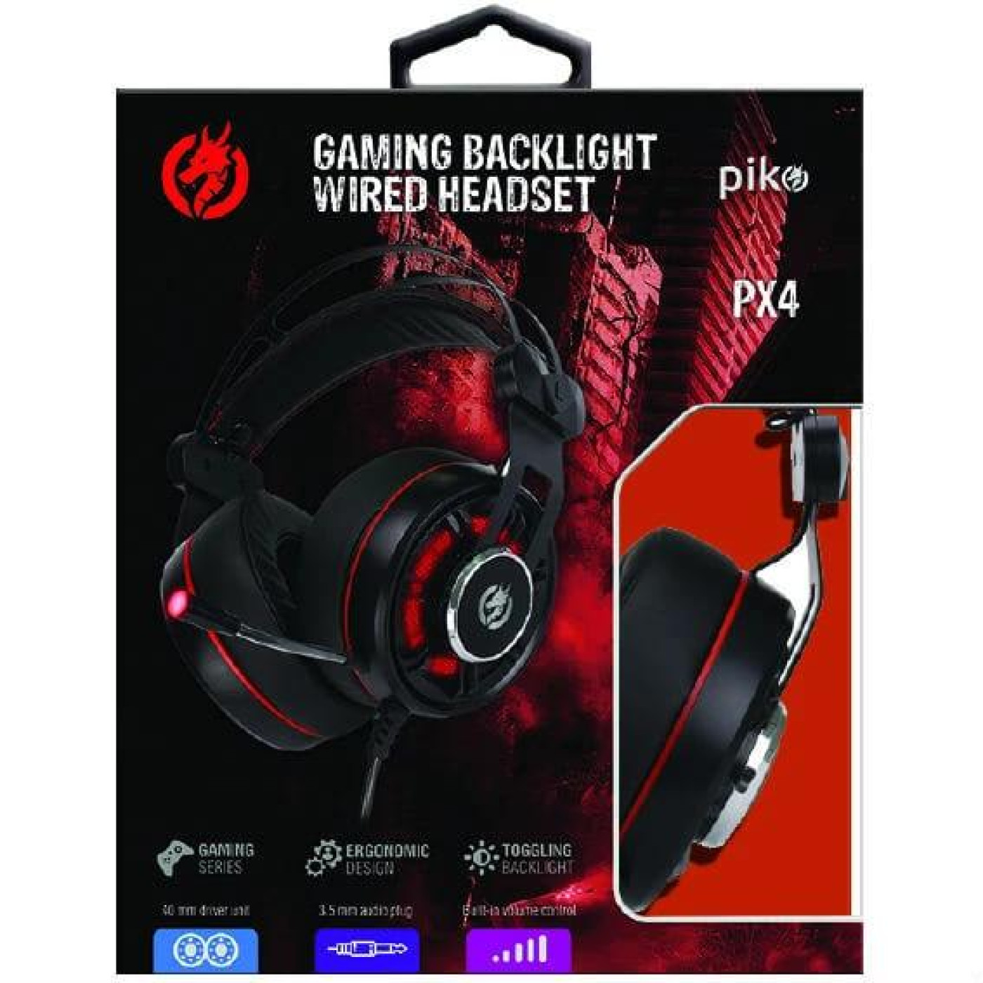 Ігрова гарнітура Piko PX4 Black (1283126489631)