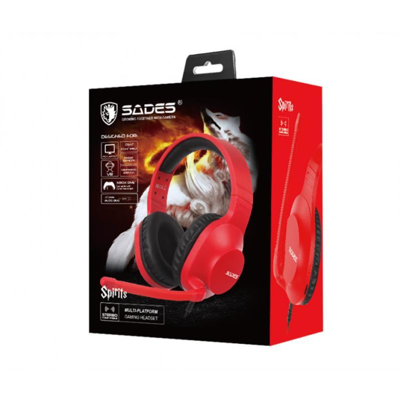 Игровая гарнитура Sades SA-721 Spirits Red (sa721rdj)