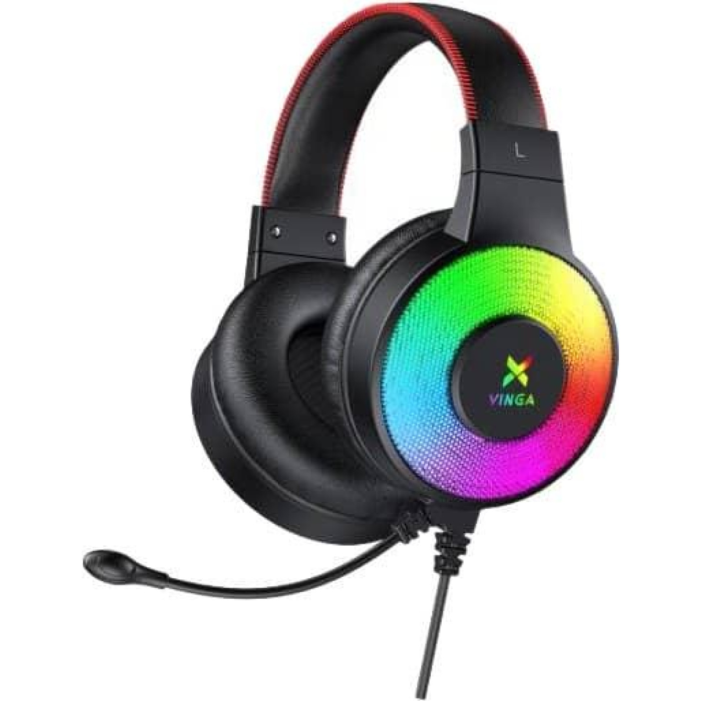 Ігрова гарнітура Vinga HSCU-100 Gaming LED Black (HSCU-100)