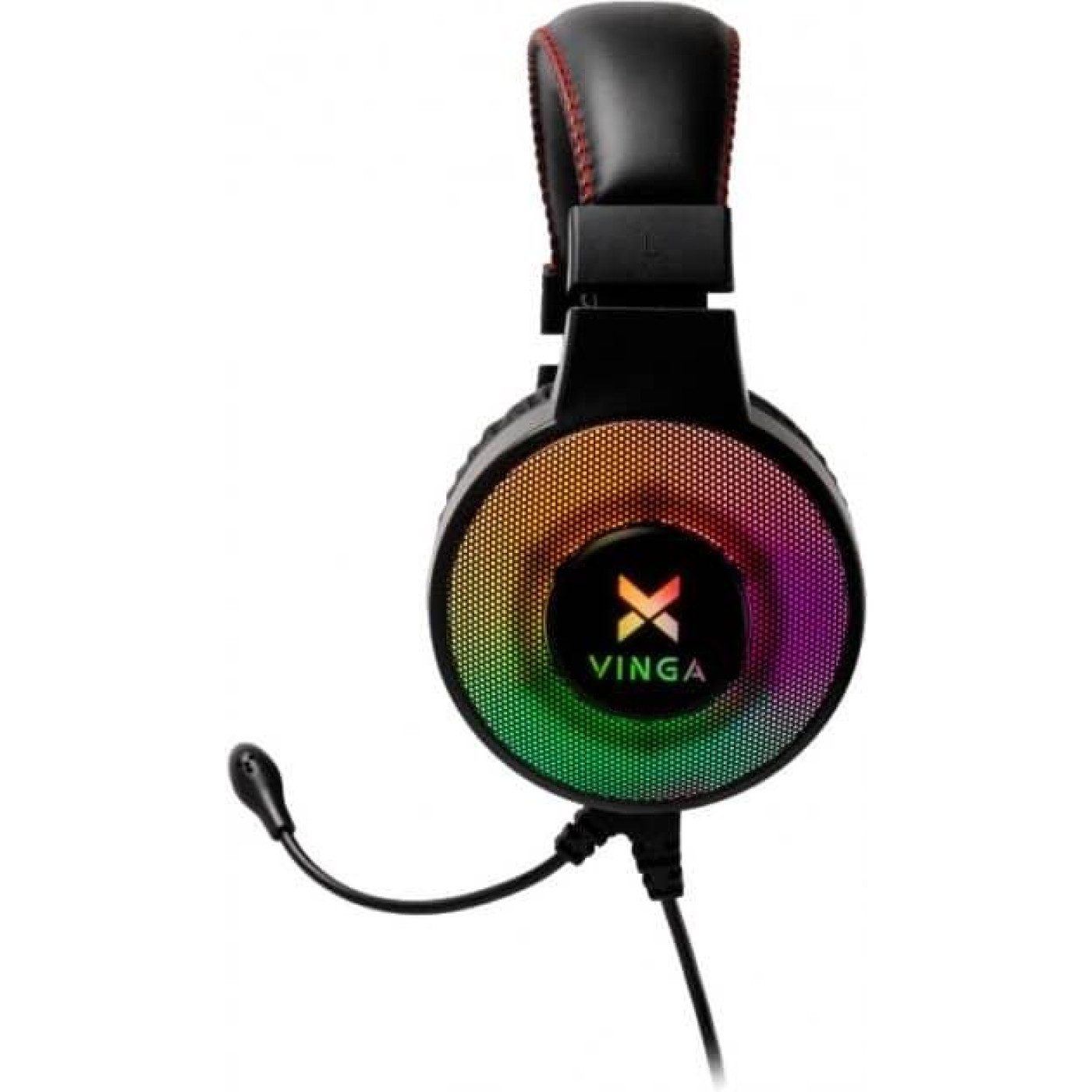 Ігрова гарнітура Vinga HSCU-100 Gaming LED Black (HSCU-100)
