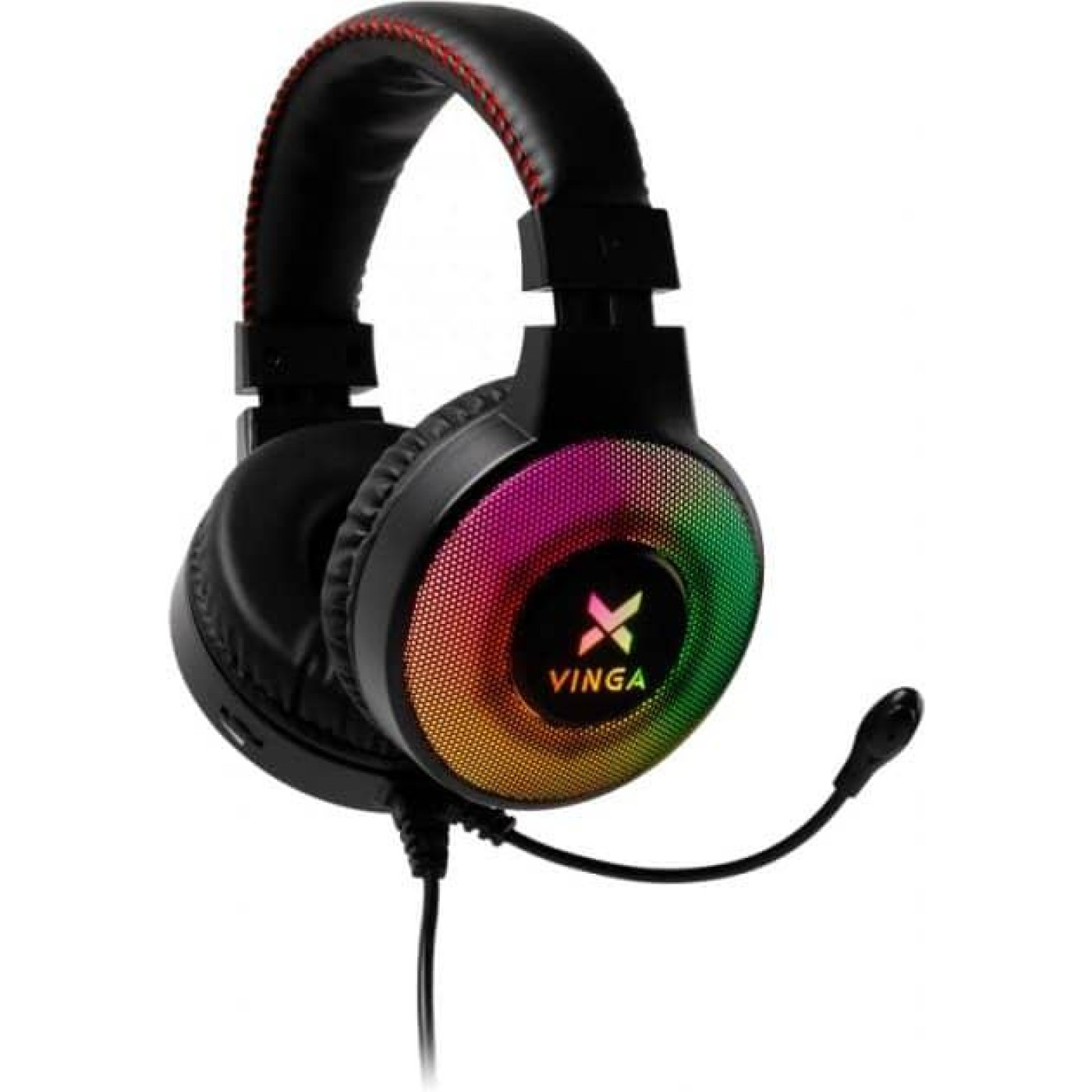 Ігрова гарнітура Vinga HSCU-100 Gaming LED Black (HSCU-100)