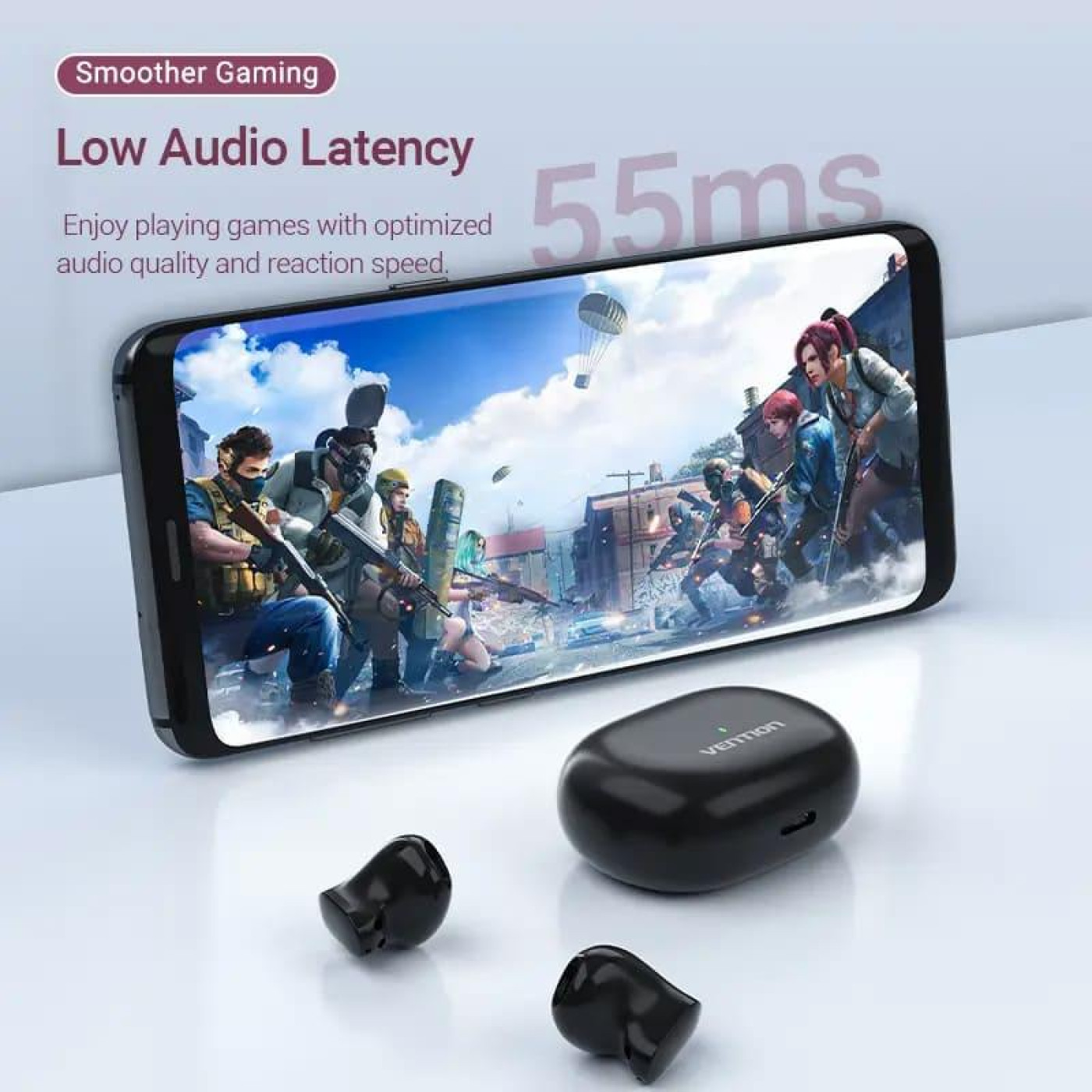 Навушники Vention True Wireless Bluetooth Earbuds Tiny T12 Black (NBLB0)
