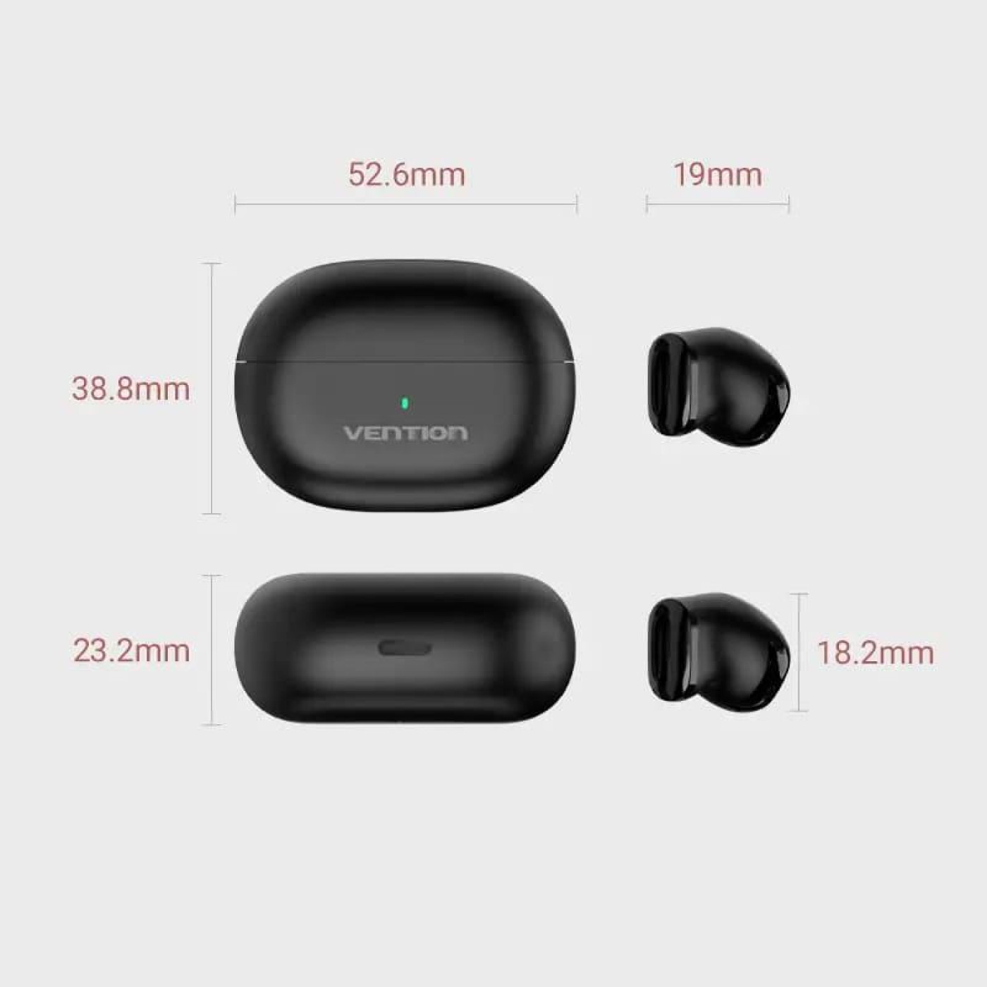 Навушники Vention True Wireless Bluetooth Earbuds Tiny T12 Black (NBLB0)