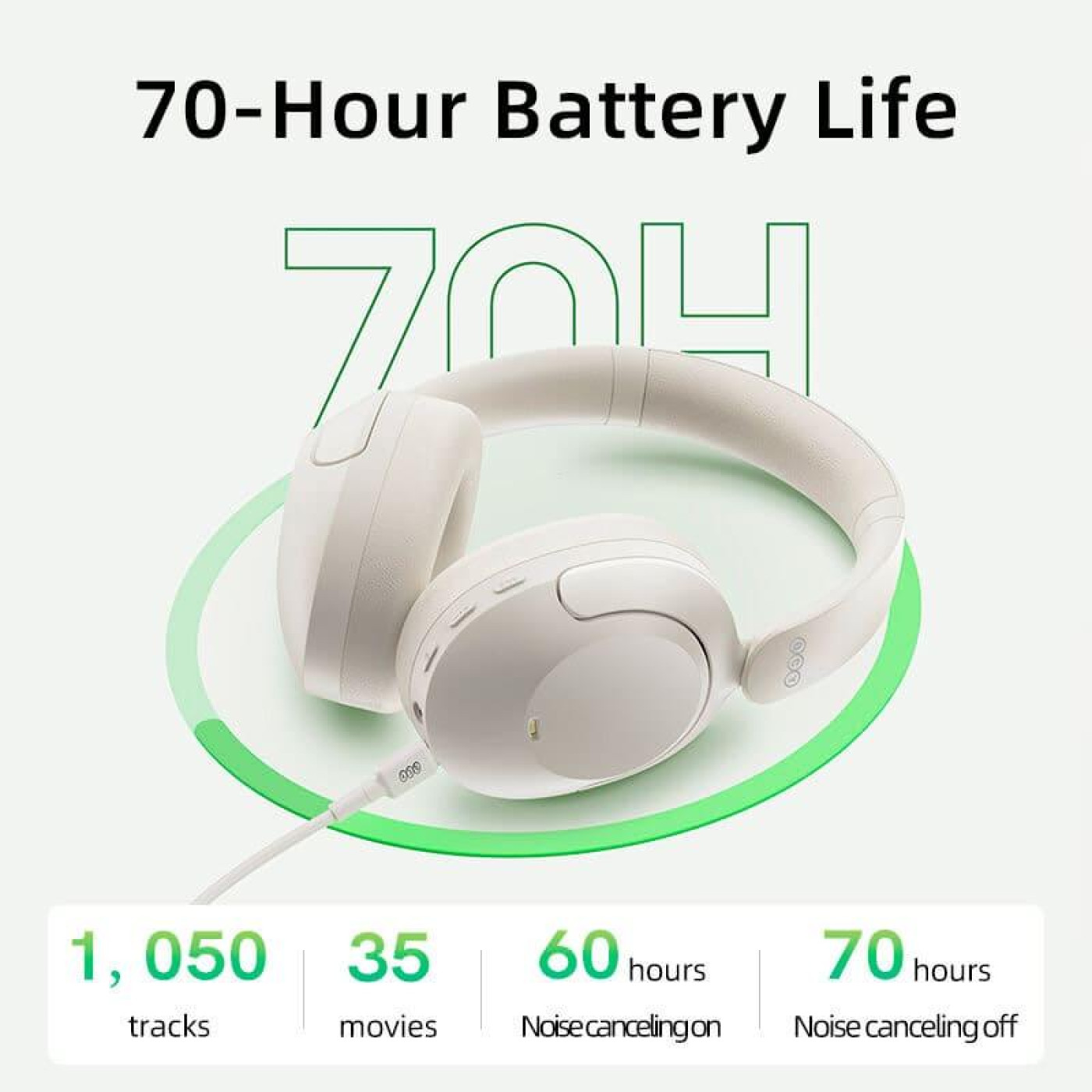 Навушники QCY H4 ANC White_ (H4 White)