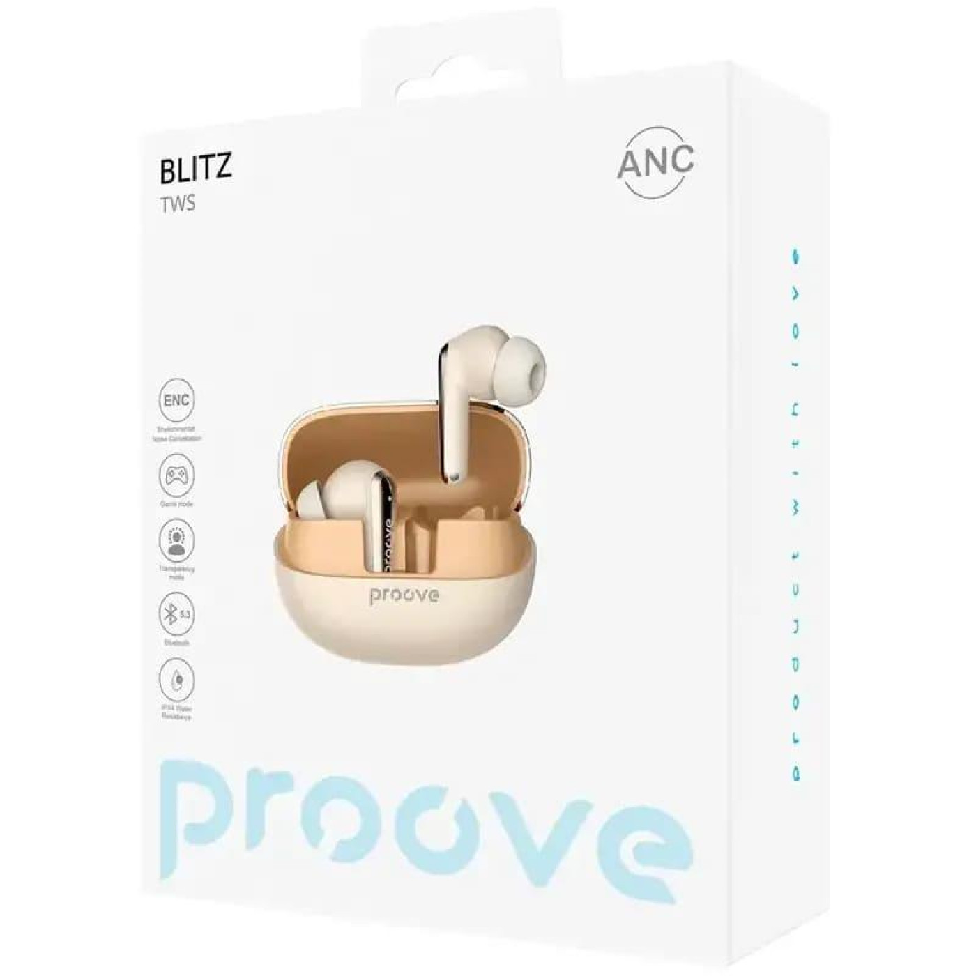 Наушники Proove TWS Blitz TWS with ANC beige (55553)