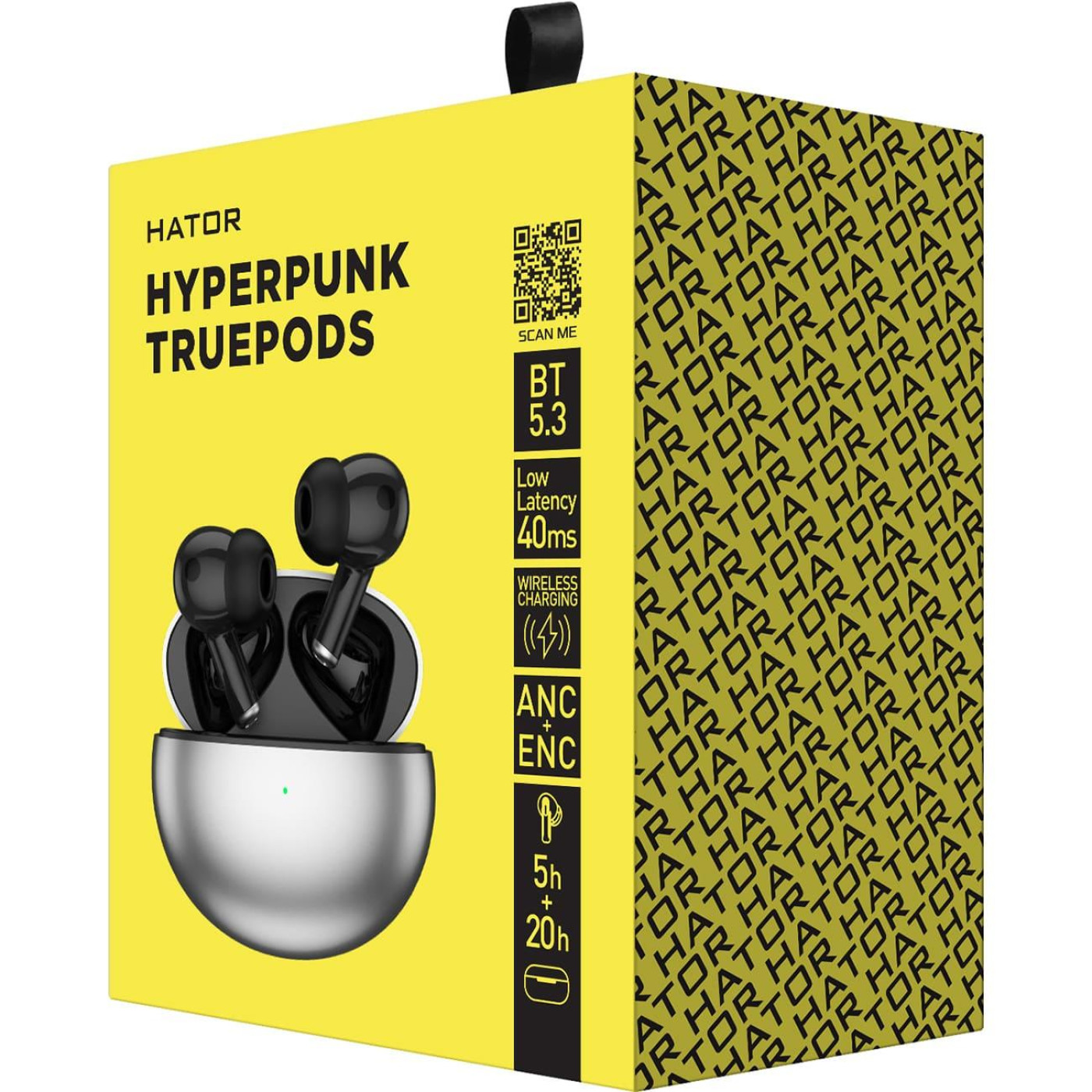 Наушники HATOR TWS Hyреrpunk Truepods Black (HTA430)