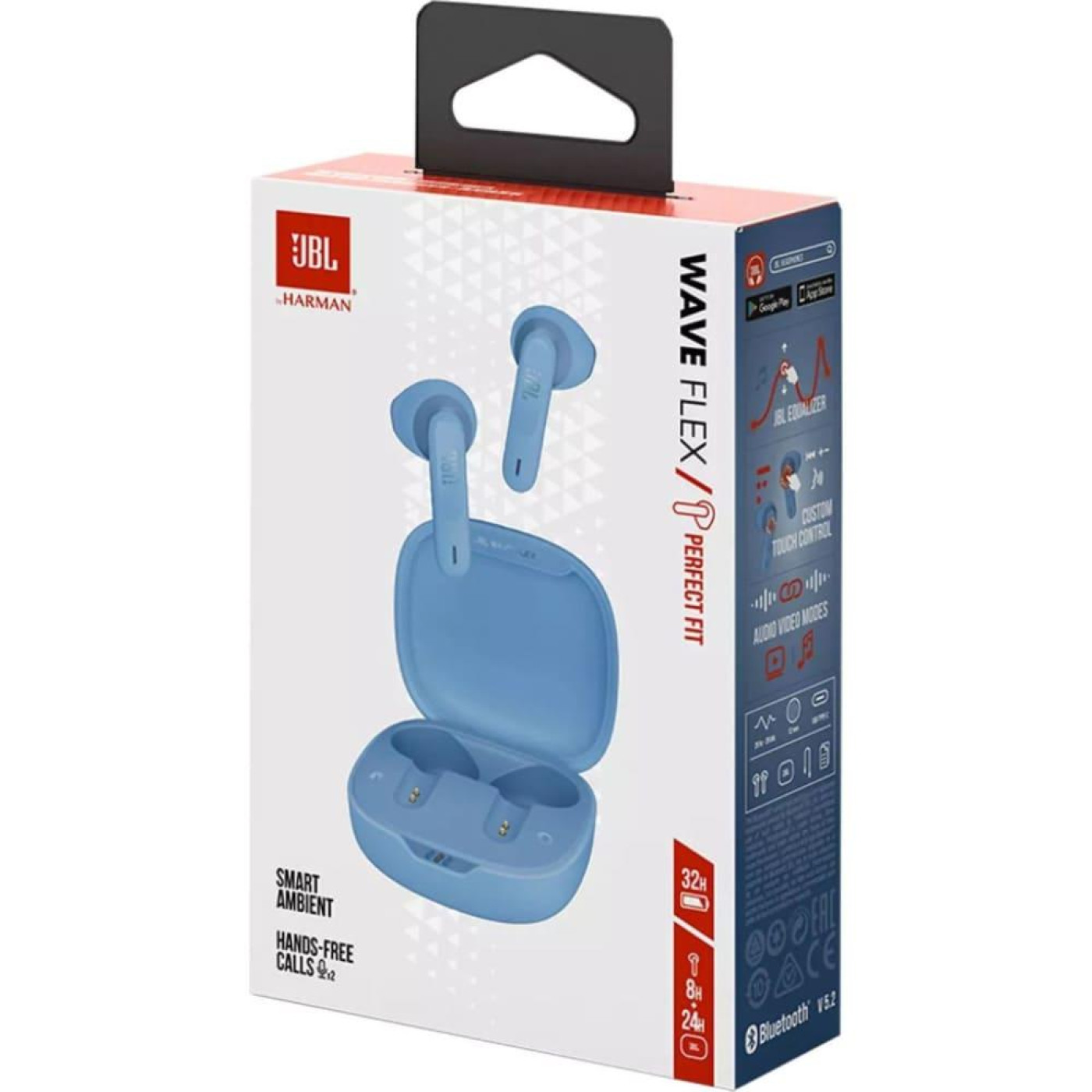 Навушники JBL TWS Wave Flex Blue (JBLWFLEXBLU)
